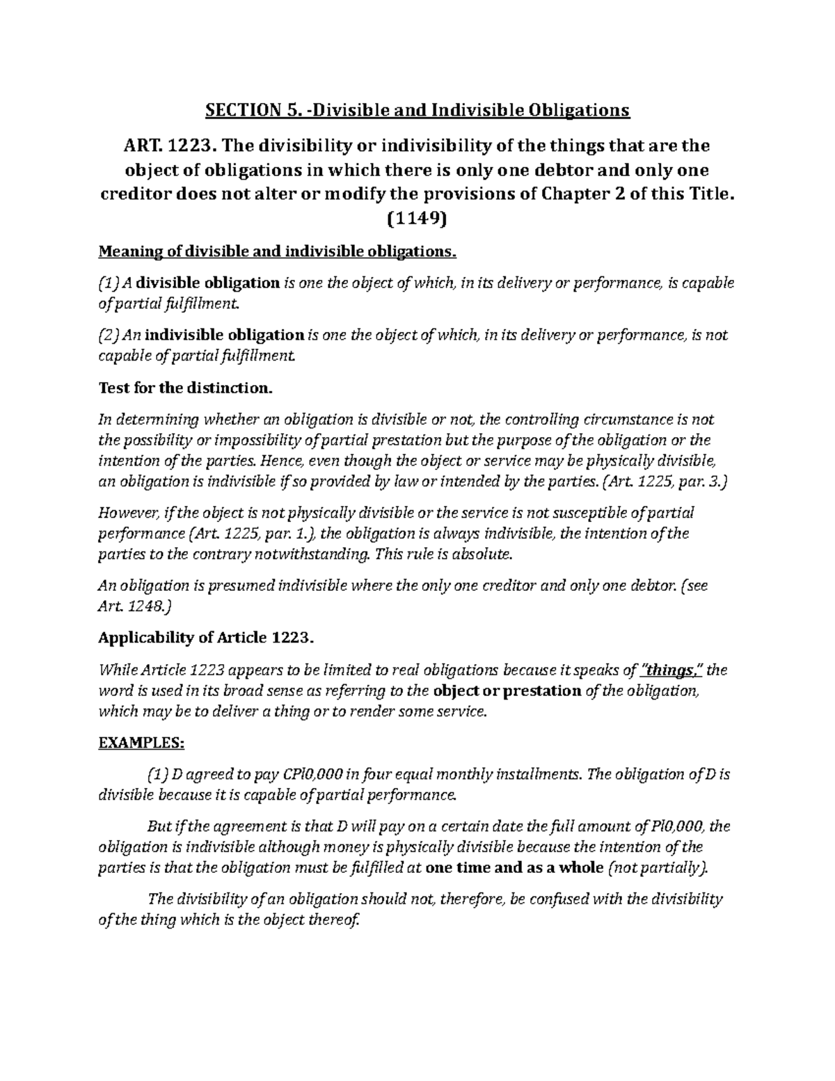 obligation-and-contracts-section-5-divisible-and-indivisible