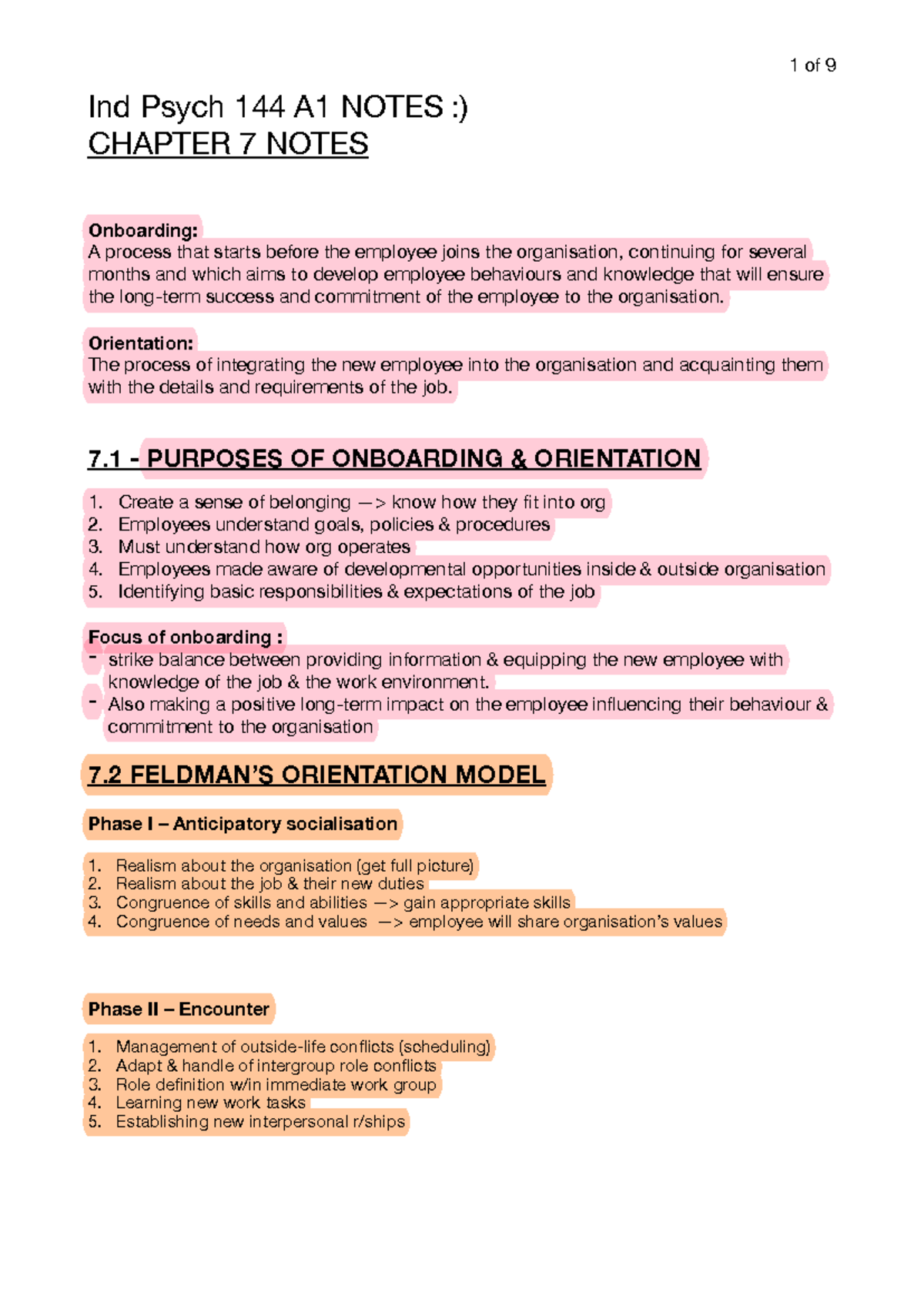 Industrial Psychology 7 - Ind Psych 144 A1 NOTES :) CHAPTER 7 NOTES ...