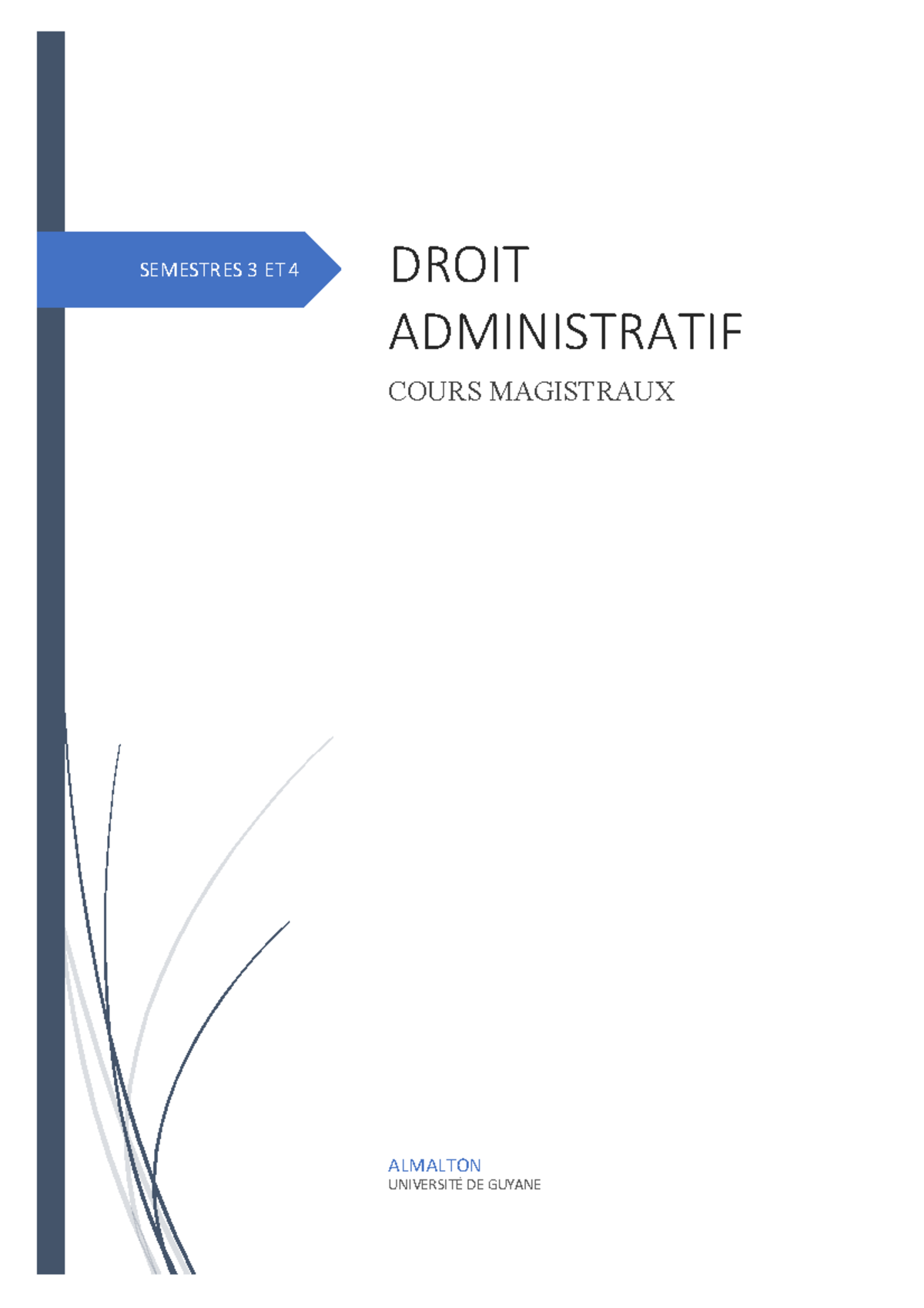 Droit Administrative Semestre 3 Et 6 - SEMESTRES 3 ET DROIT ...