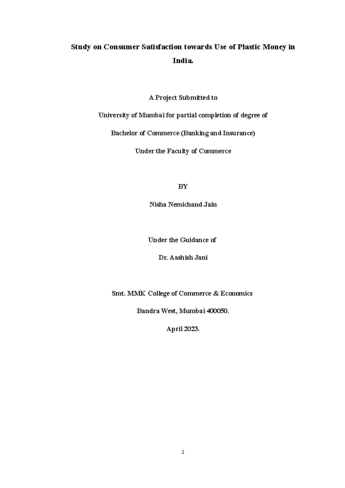 study-on-consumer-satisfaction-towards-use-of-plastic-money-in-india