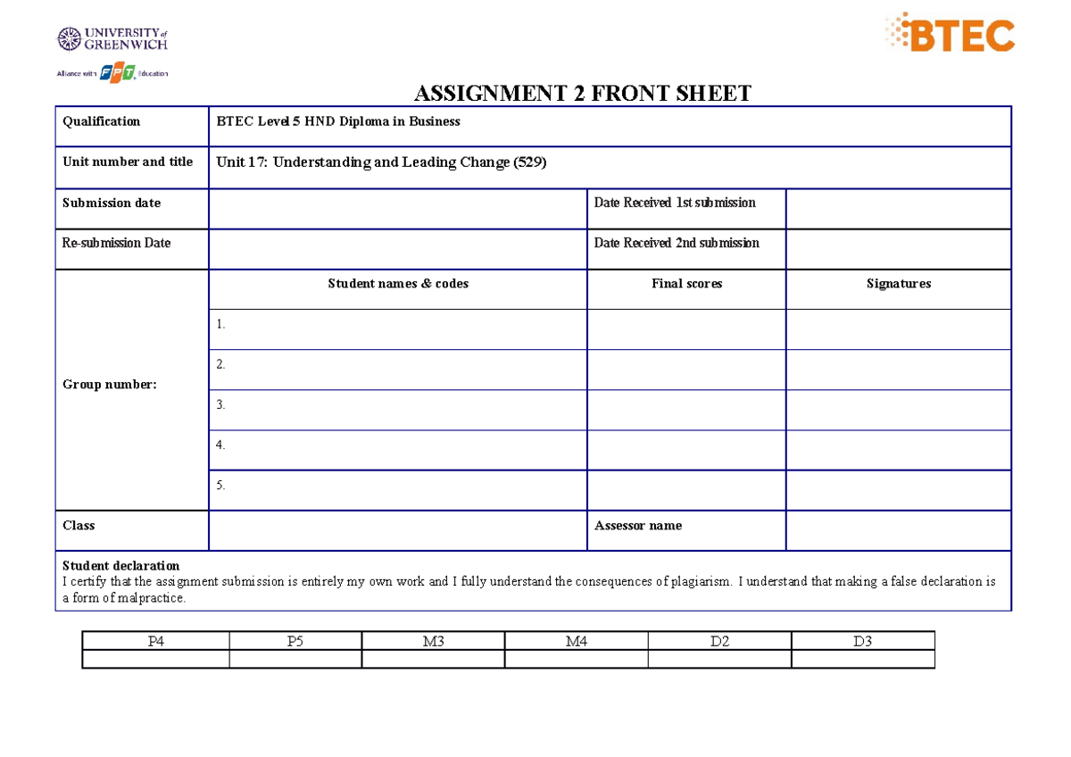 529.Assignment 2 frontsheet (2020 - 2021) Group - ASSIGNMENT 2 FRONT ...