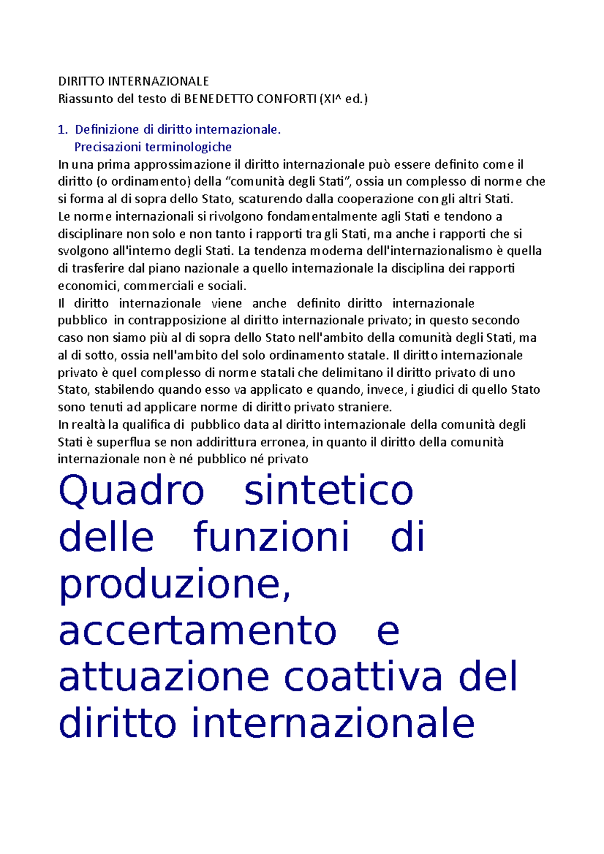 Diritto Internazionale Libro - DIRITTO INTERNAZIONALE Riassunto Del ...