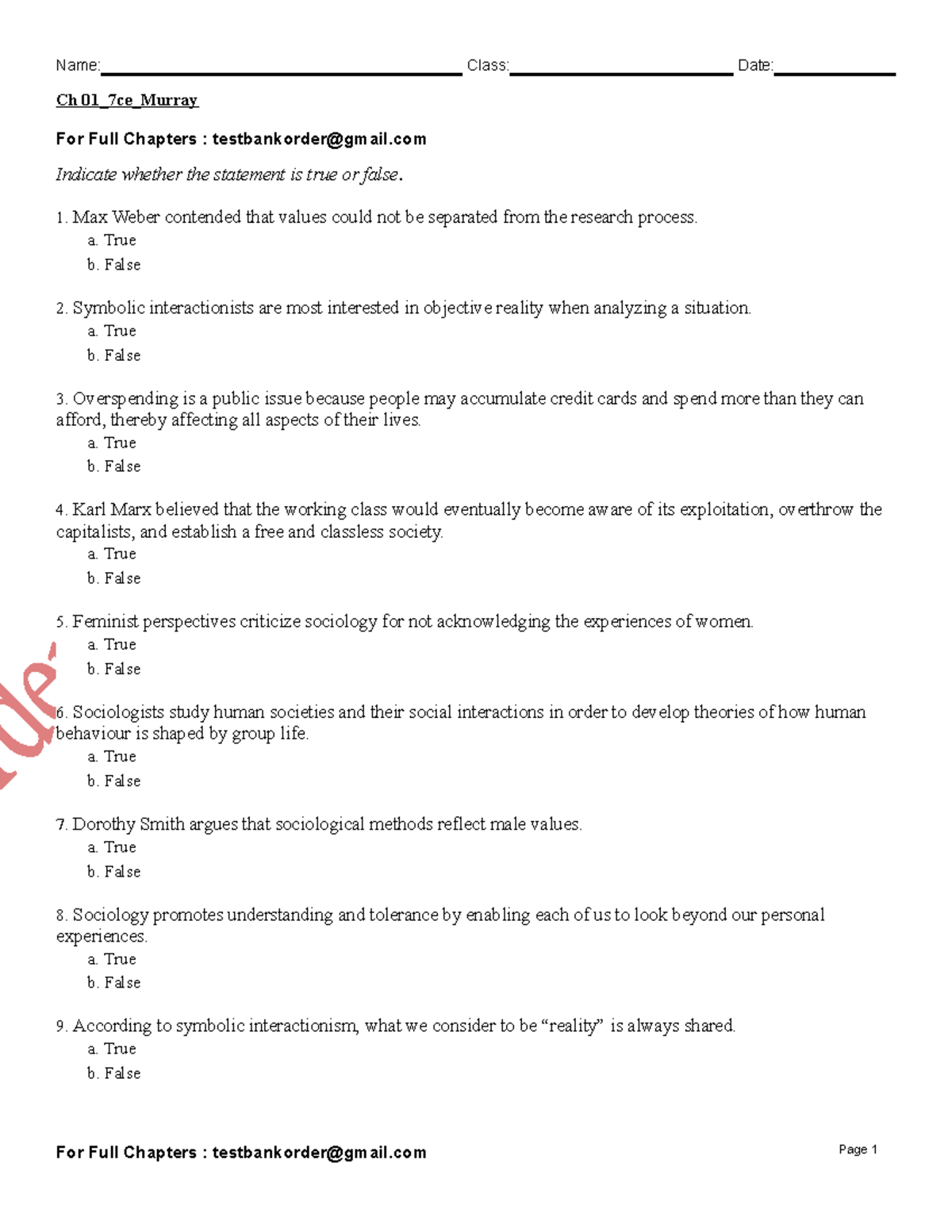 Solutions And Test Bank For Sociology In Our Times 7th Canadian Edition ...