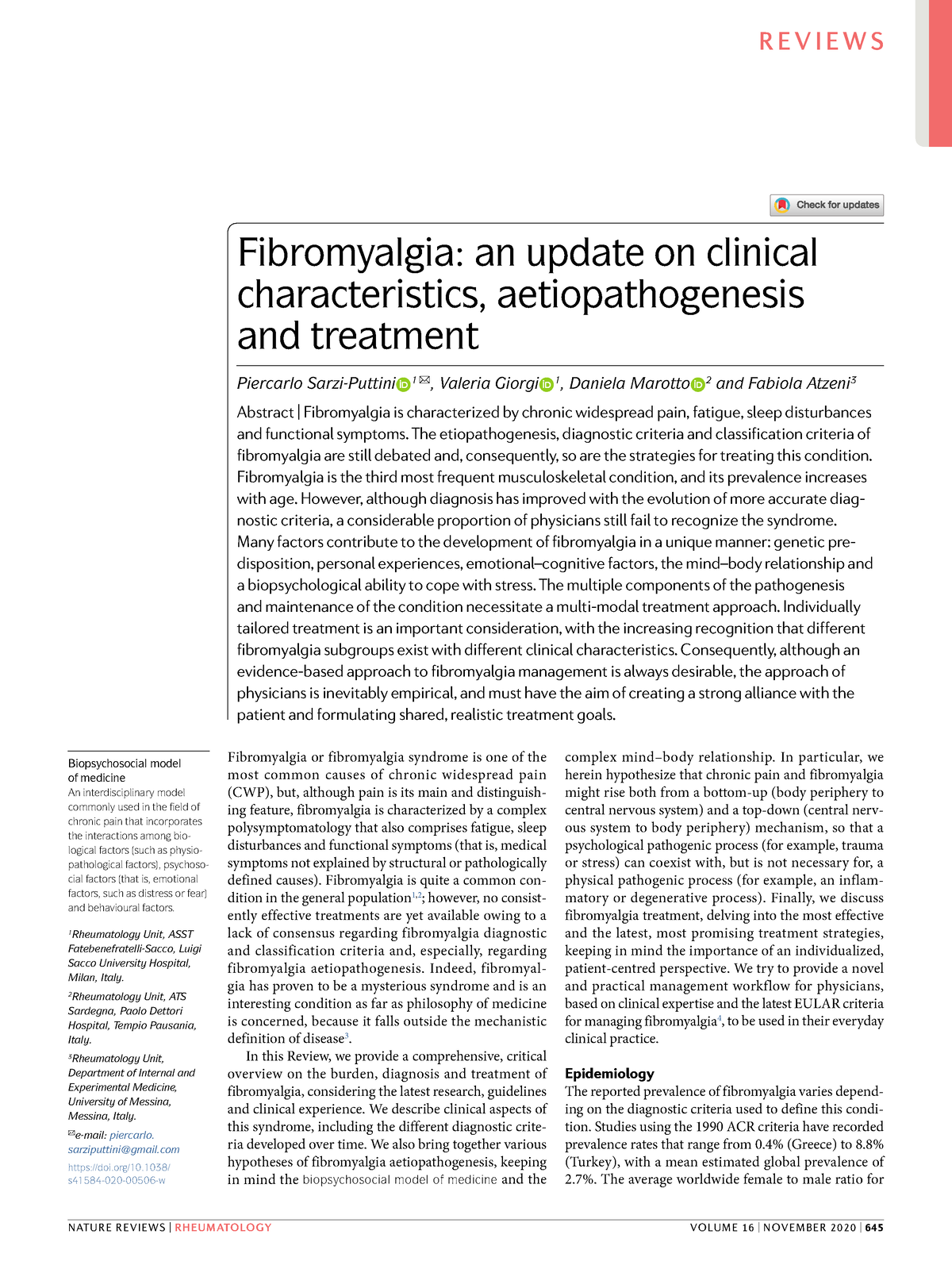 Fibromyalgia Y Su Manejo En El Servicio De Reumatologías Gías ...