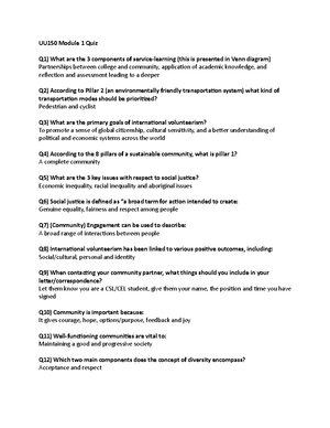 UU Test Notes - Lessons 1,2,3 - Economics 101 Summer 2012 Answers to ...