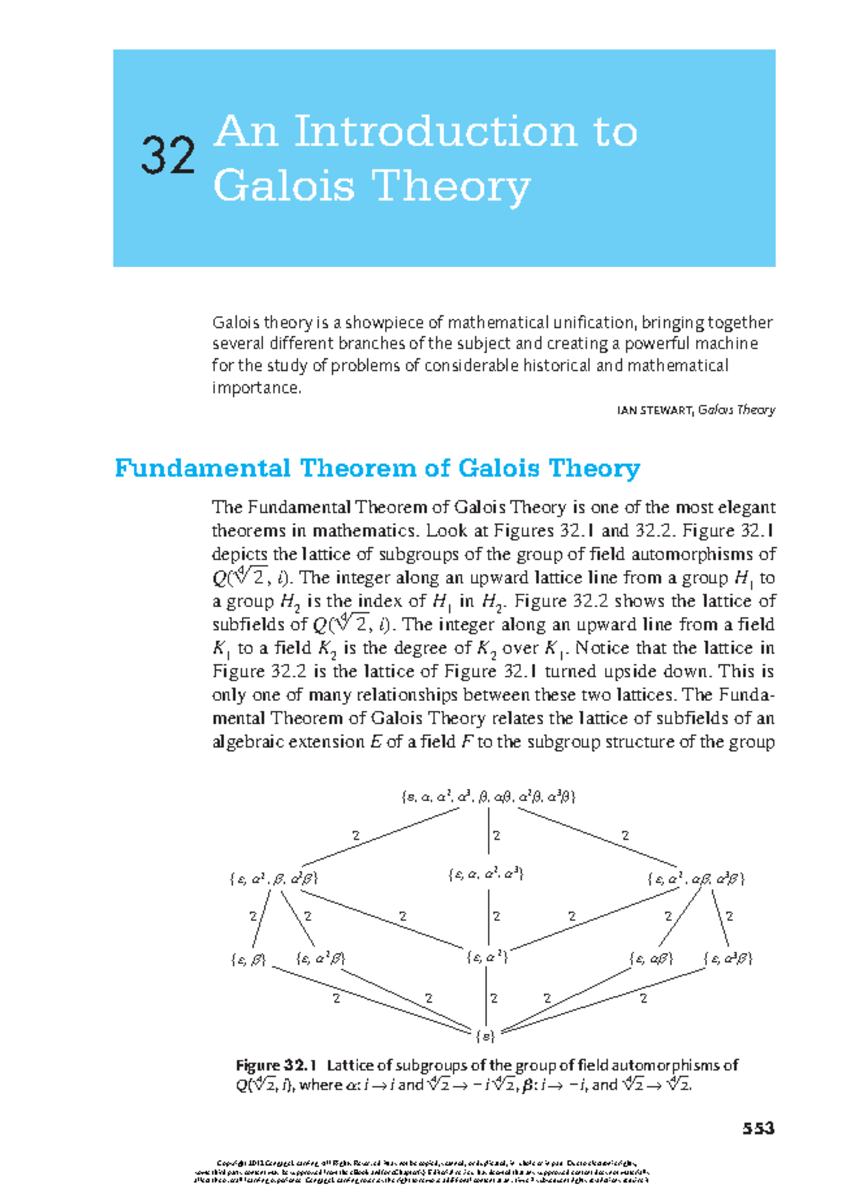 An Introduction to Galois Theory - 553 32 Fundamental Theorem of Galois ...