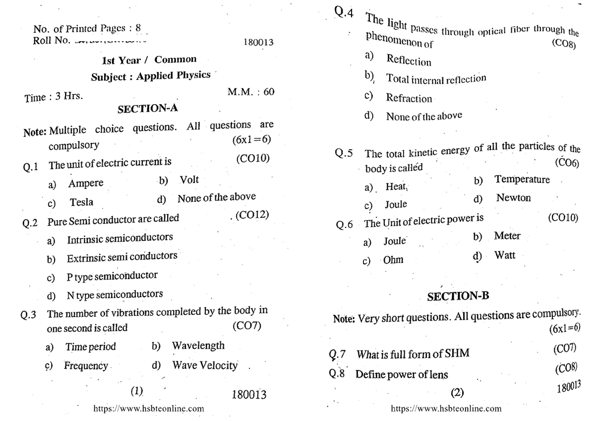 Applied Physics 2nd Sem - Electronic And Communication - Studocu