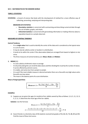 GE 4 Topic 4-Problem Solving - GE 4 – MATHEMATICS IN THE MODERN WORLD ...