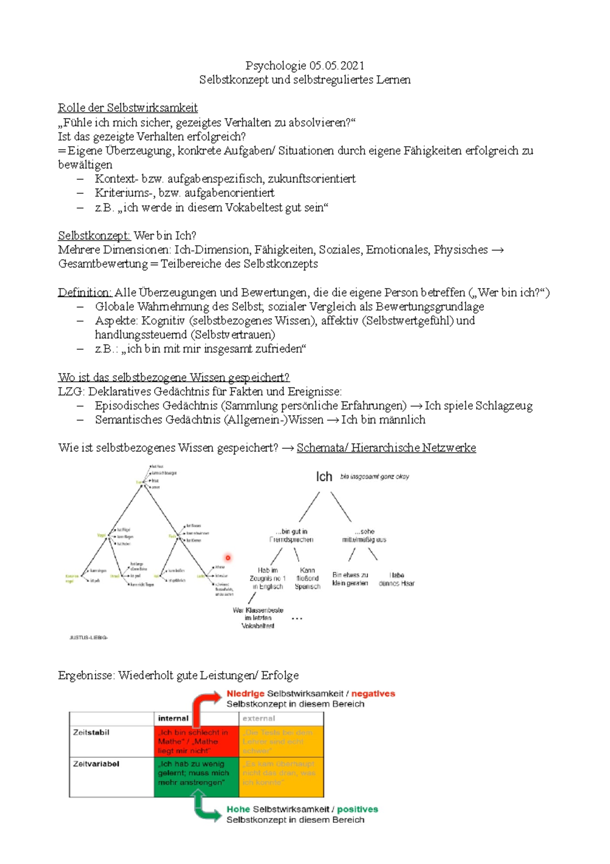 Selbstkonzept Und Selbstreguliertes Lernen - Psychologie 05 ...