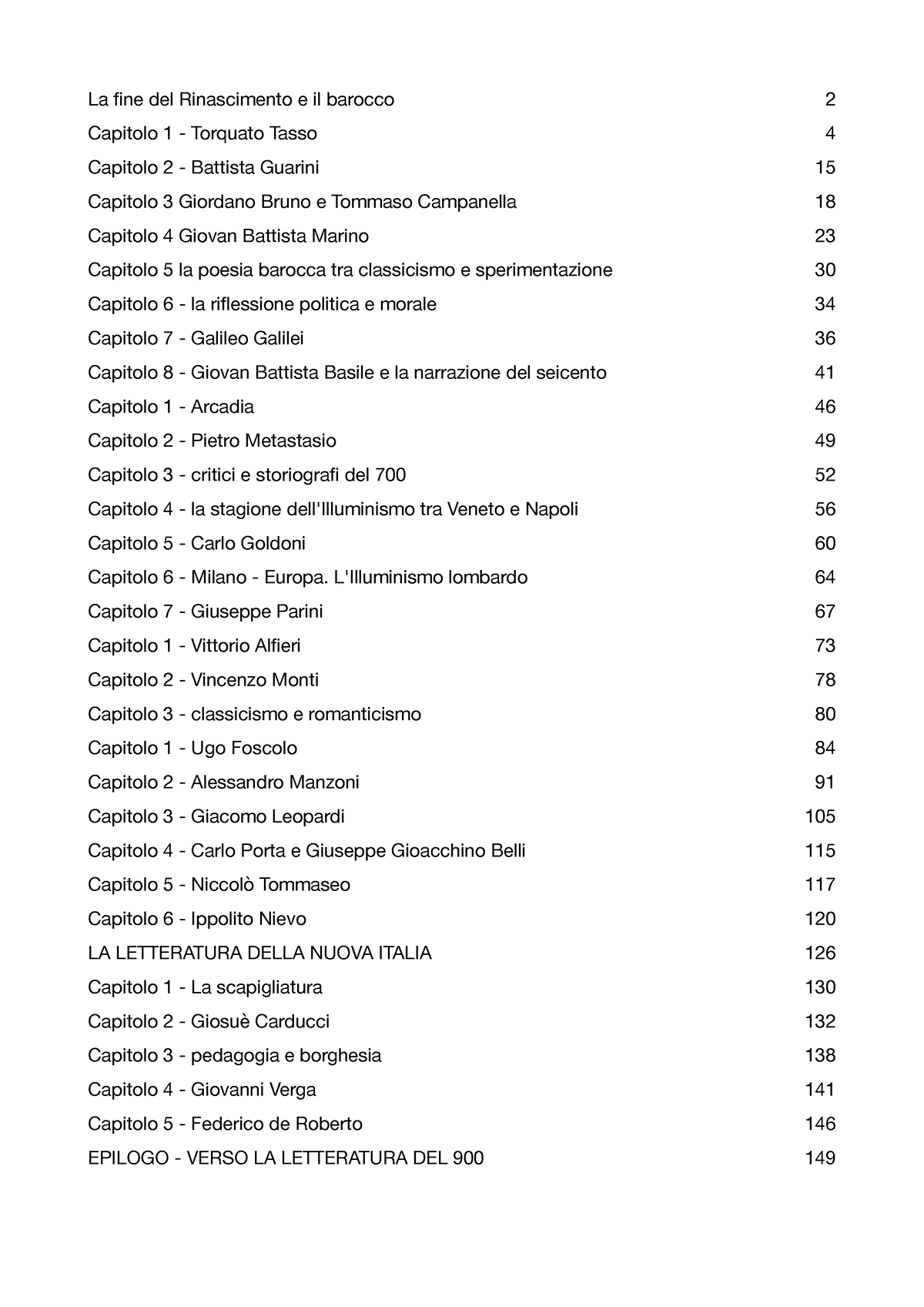 Letteratura italiana. Manuale per studi universitari. Dalle