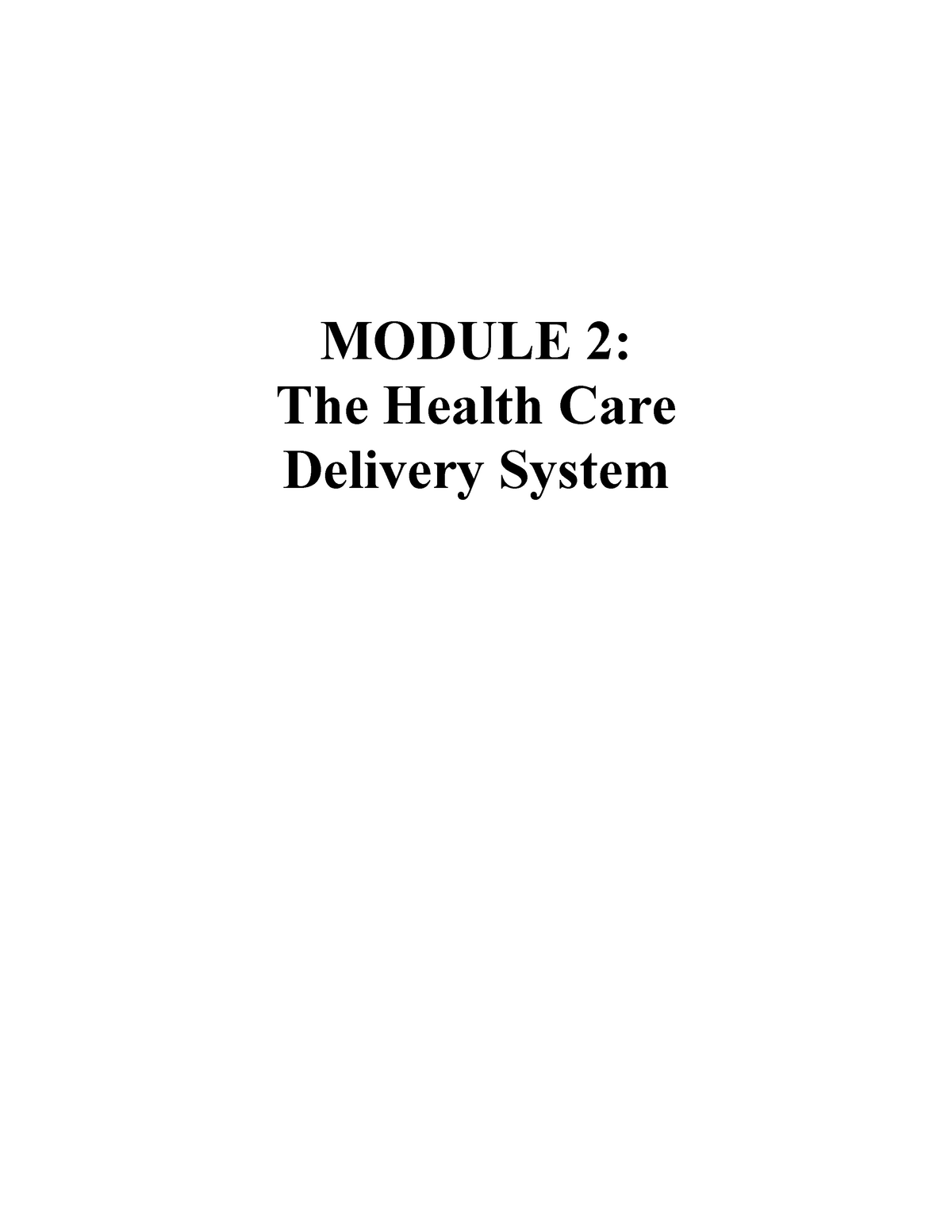 literature review on health care delivery system