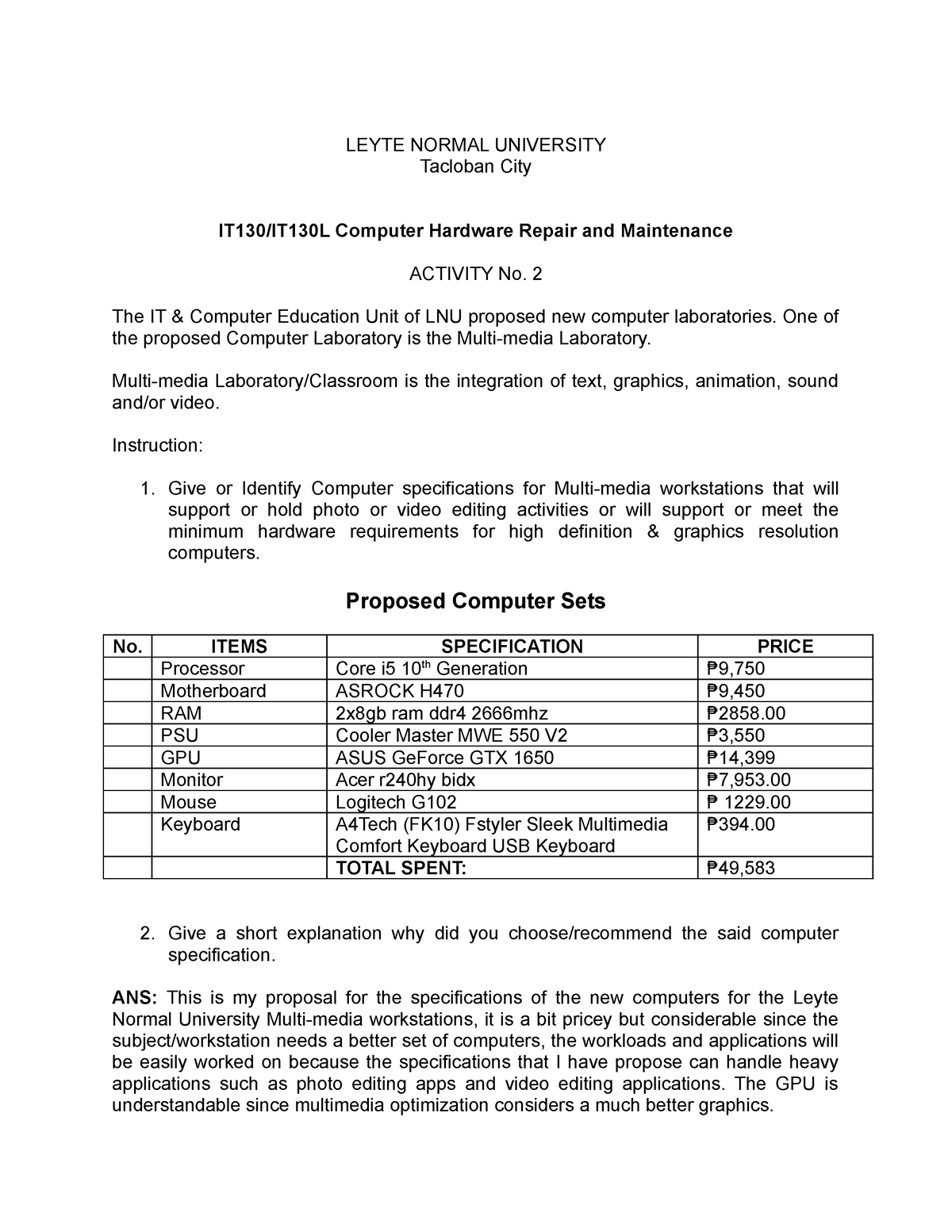 Sample Lesson Plan Leyte Normal University Tacloban C