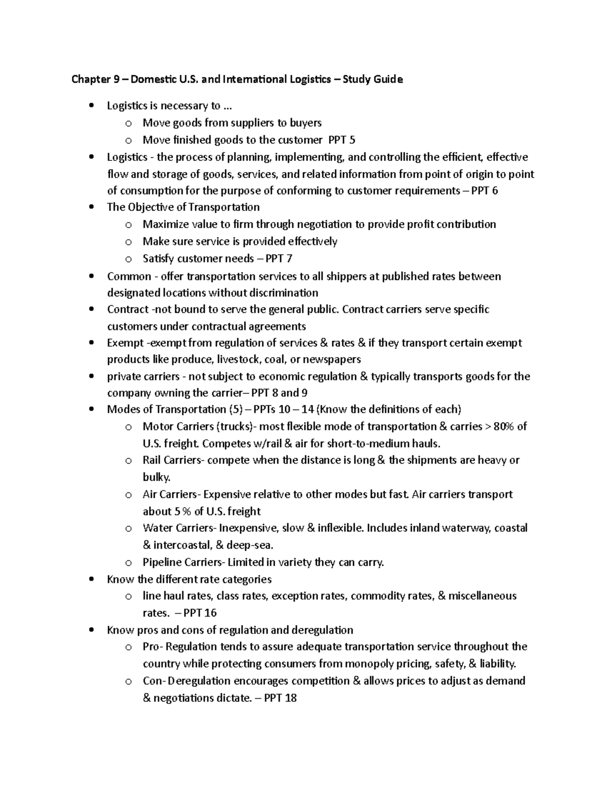 Chapter 9 Lecture Notes 9 Chapter 9 Domestic U And International