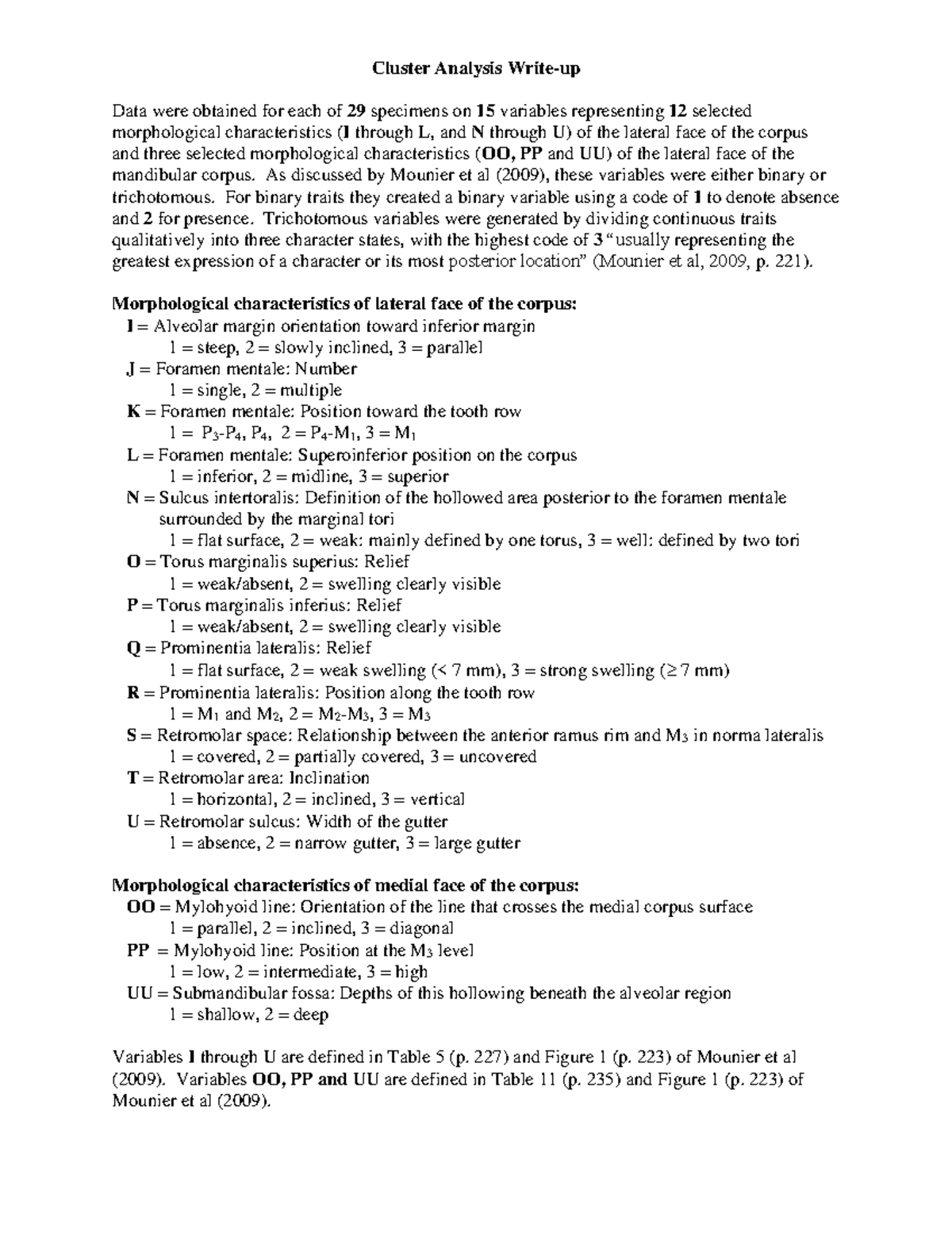 Cluster Analysis Writeup 21 May - Cluster Analysis Write-up Data were ...