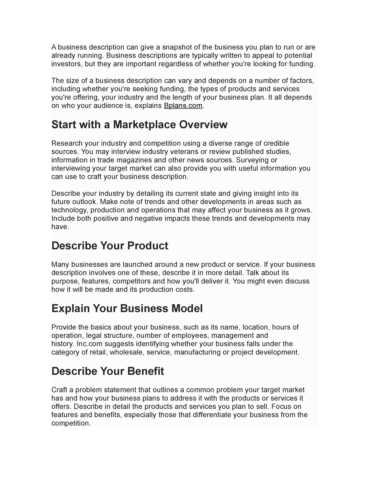 how-to-write-a-business-description-of-2901-a-business-description