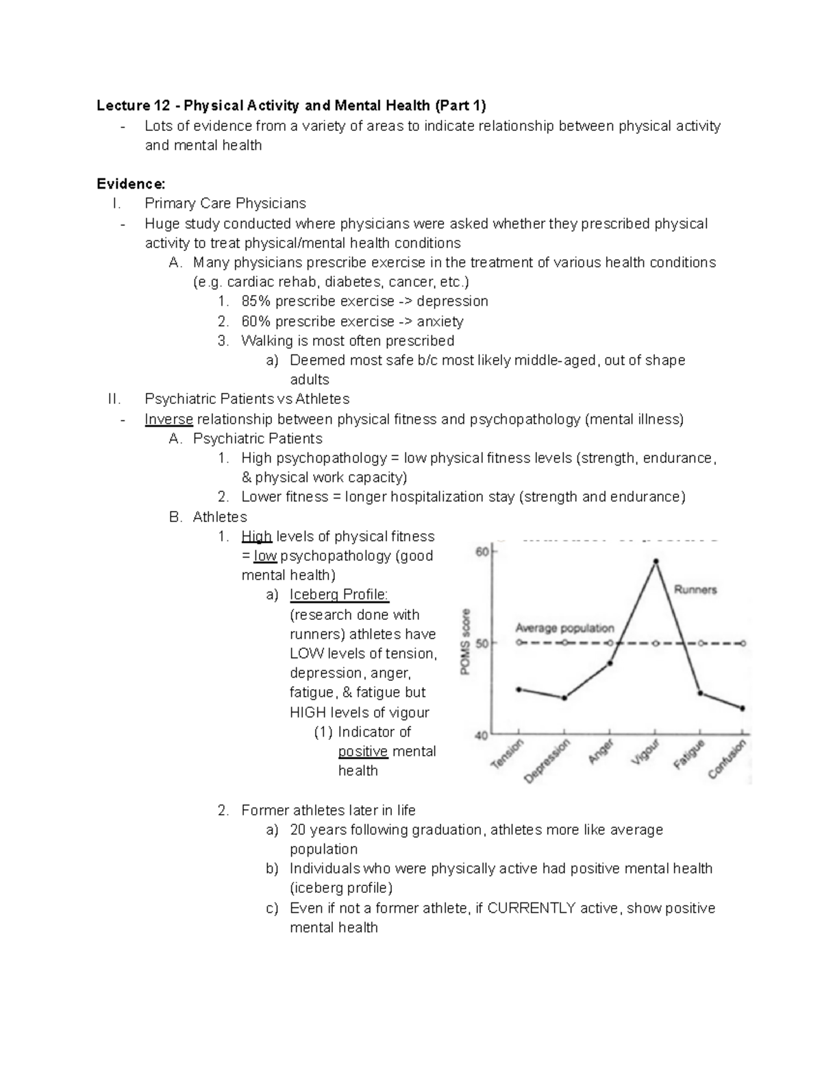 Kines 100 Lecture 12 Notes 3 8 - Lecture 12 - Physical Activity and ...
