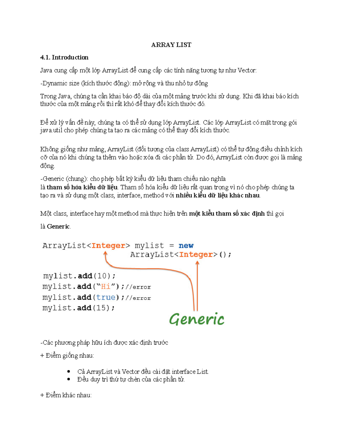 N8 4 - ạioskcalkc - ARRAY LIST 4. Introduction Java cung cấp một lớp ...