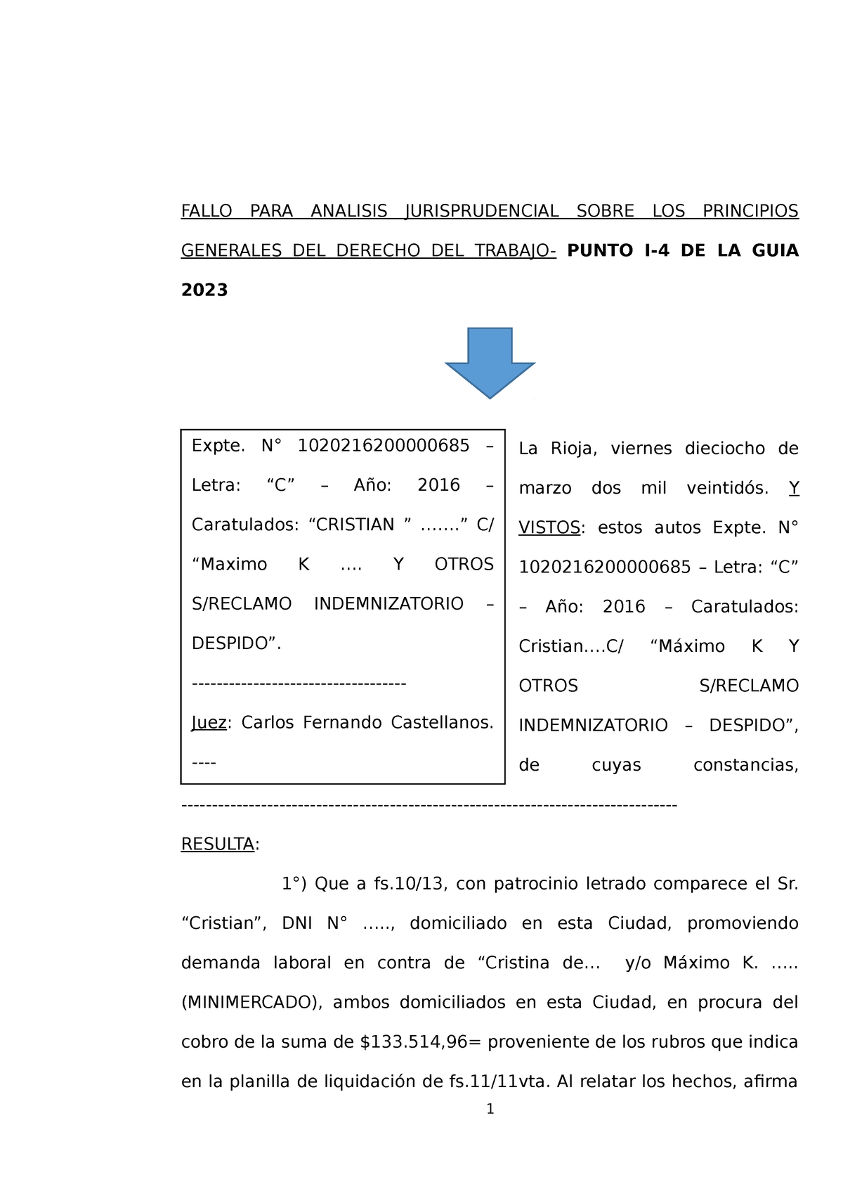 Fallo Juzg La Rioja B Analisis Jurisp Principios Fallo Para Analisis Jurisprudencial