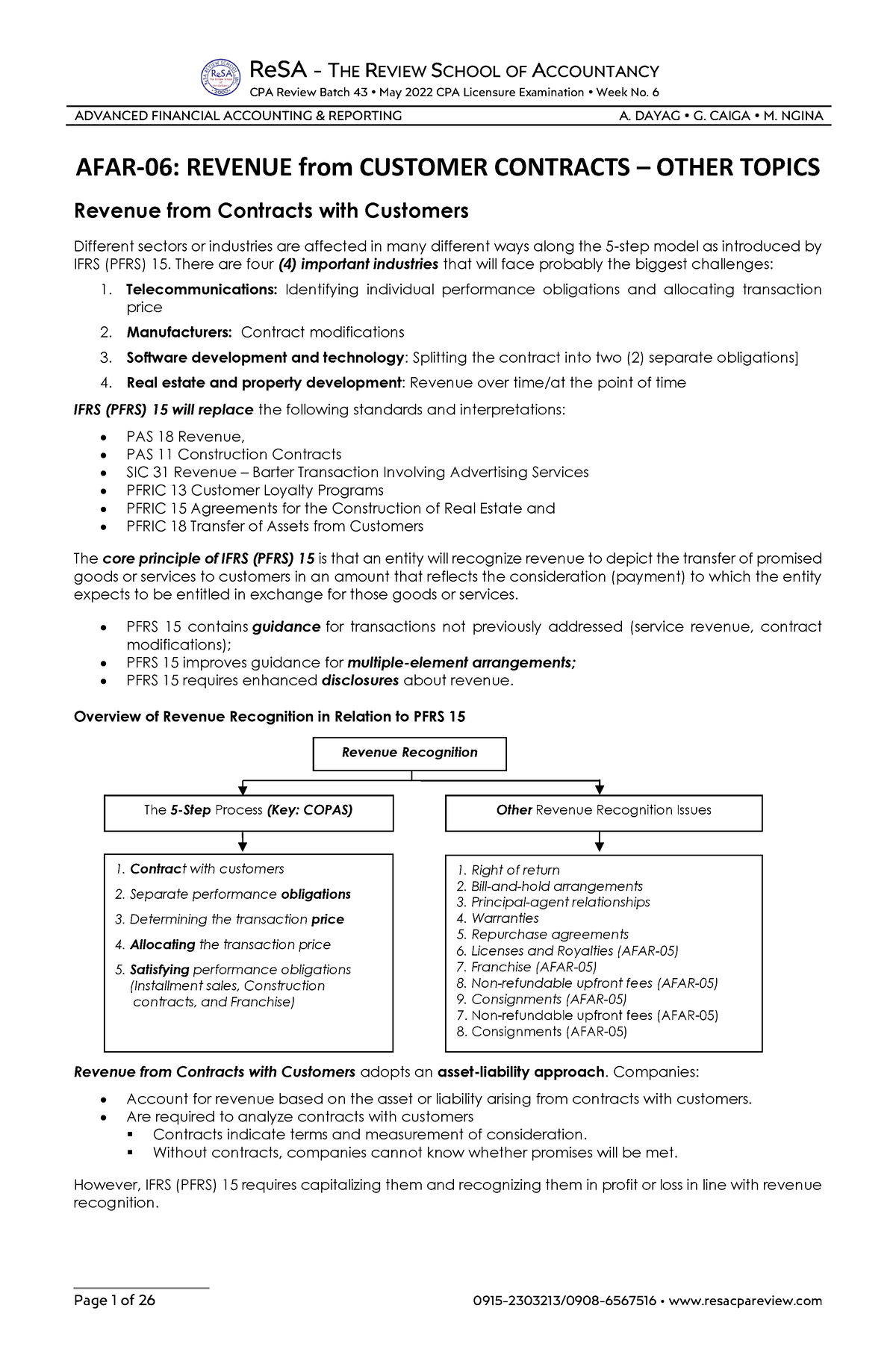 Illustrative Examples On Ifrs 15 Revenue From Contracts With Customers