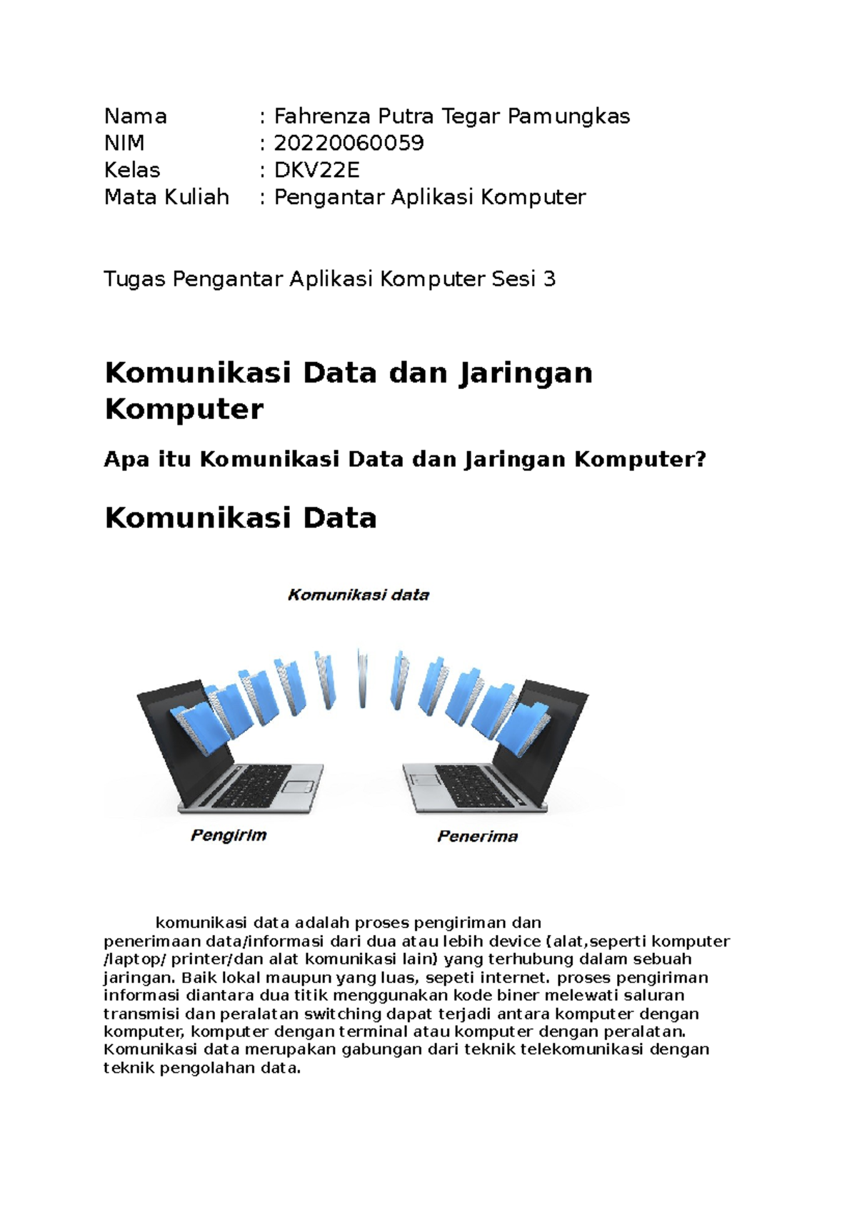 Tugaspengantaraplikasikomputersesi 3 Fahrenzaputrategarpamungkas ...