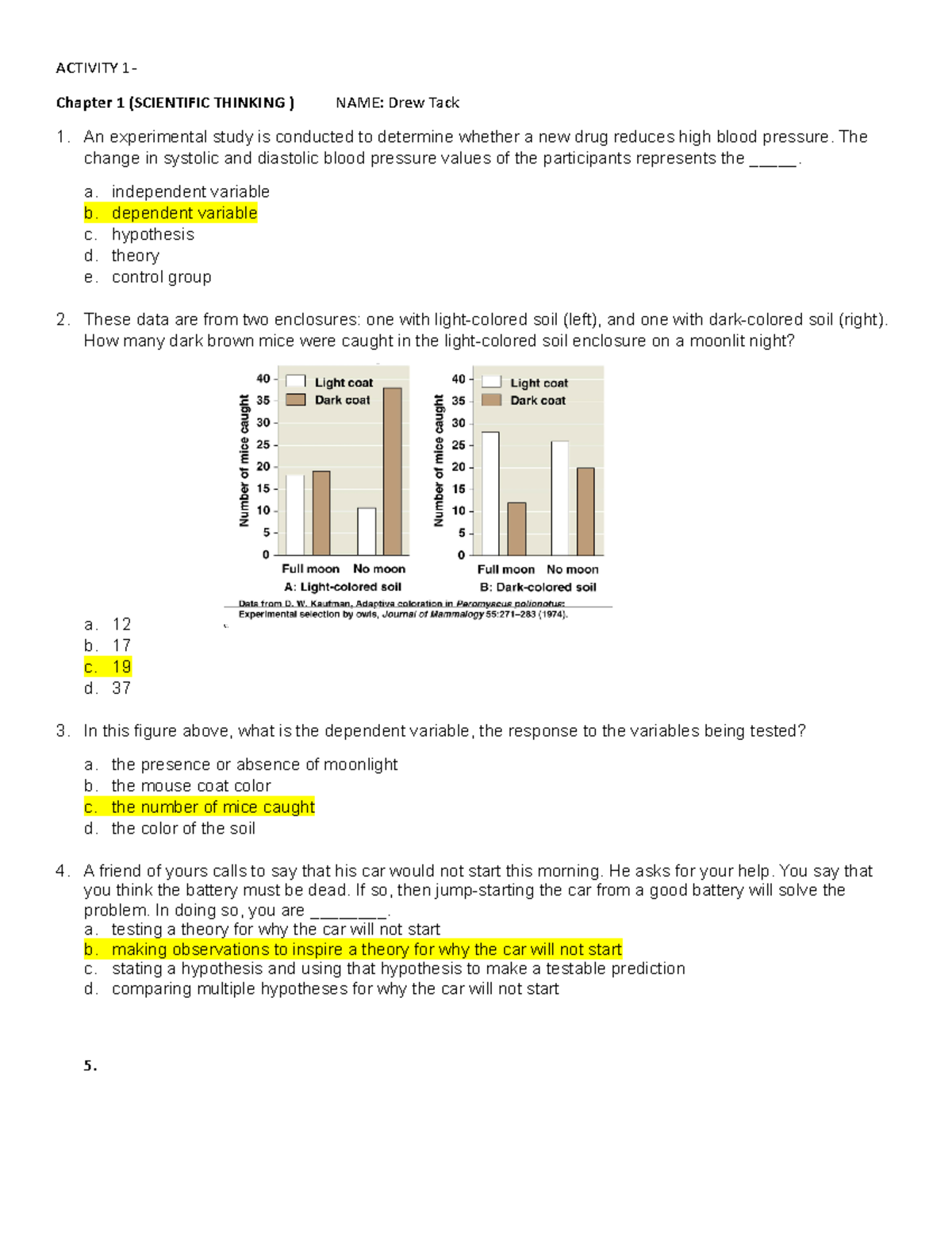 WEEK 1 HW - week 1 hw - ACTIVITY 1- Chapter 1 (SCIENTIFIC THINKING ...