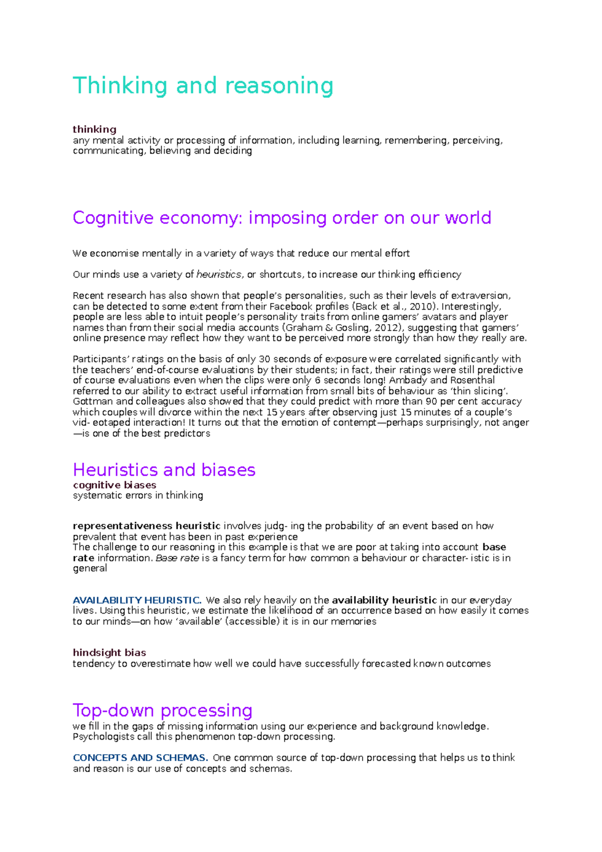 Thinking and reasoning chapter excerpts - Thinking and reasoning ...