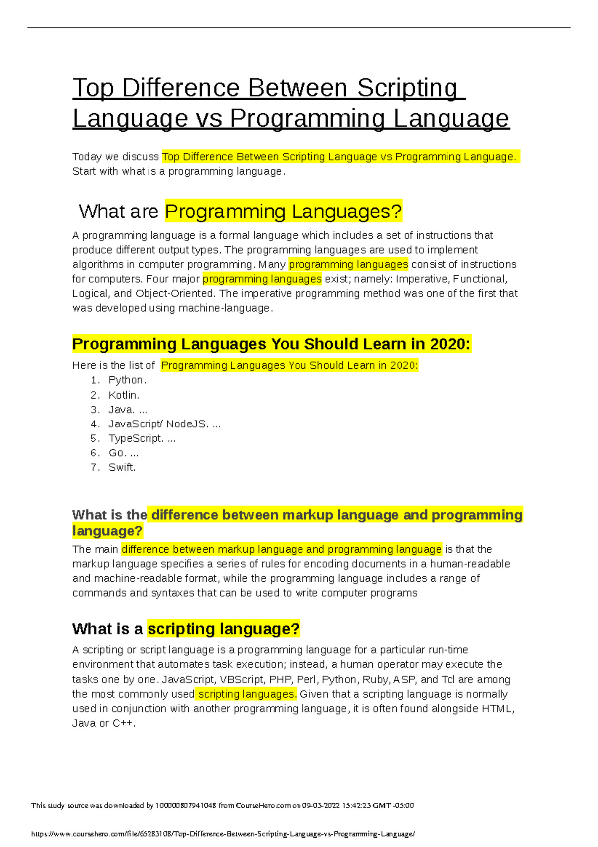 What Two Are Both Types Of Scripting Languages