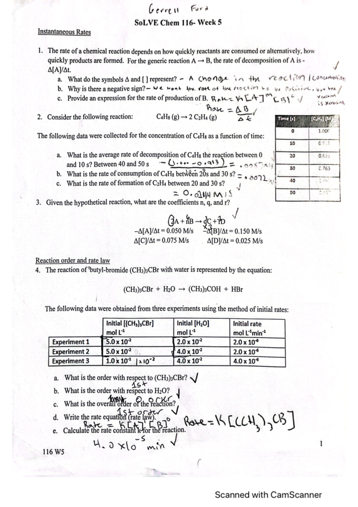 Gen Chem 2 practice - CHE 112 - Studocu