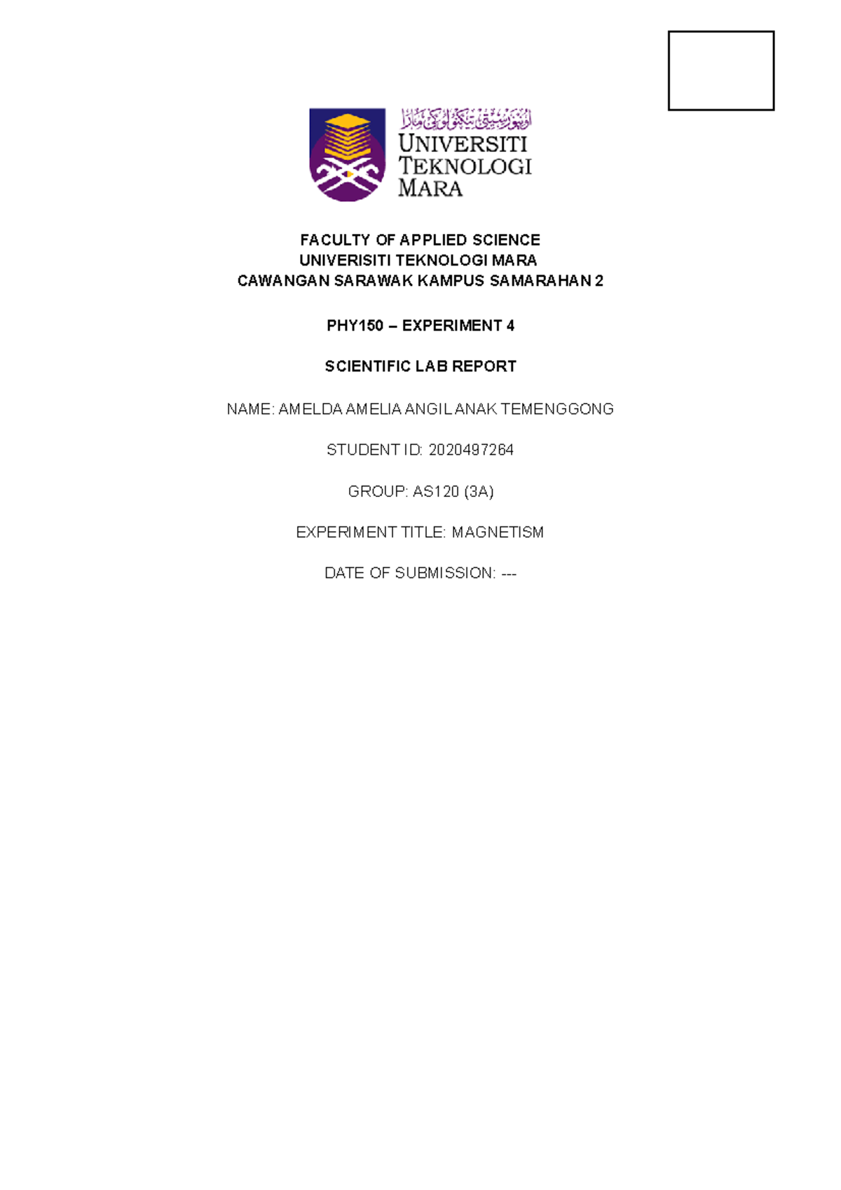 CONT LAB 4 PHY result of a capacitance lab report physic 150
