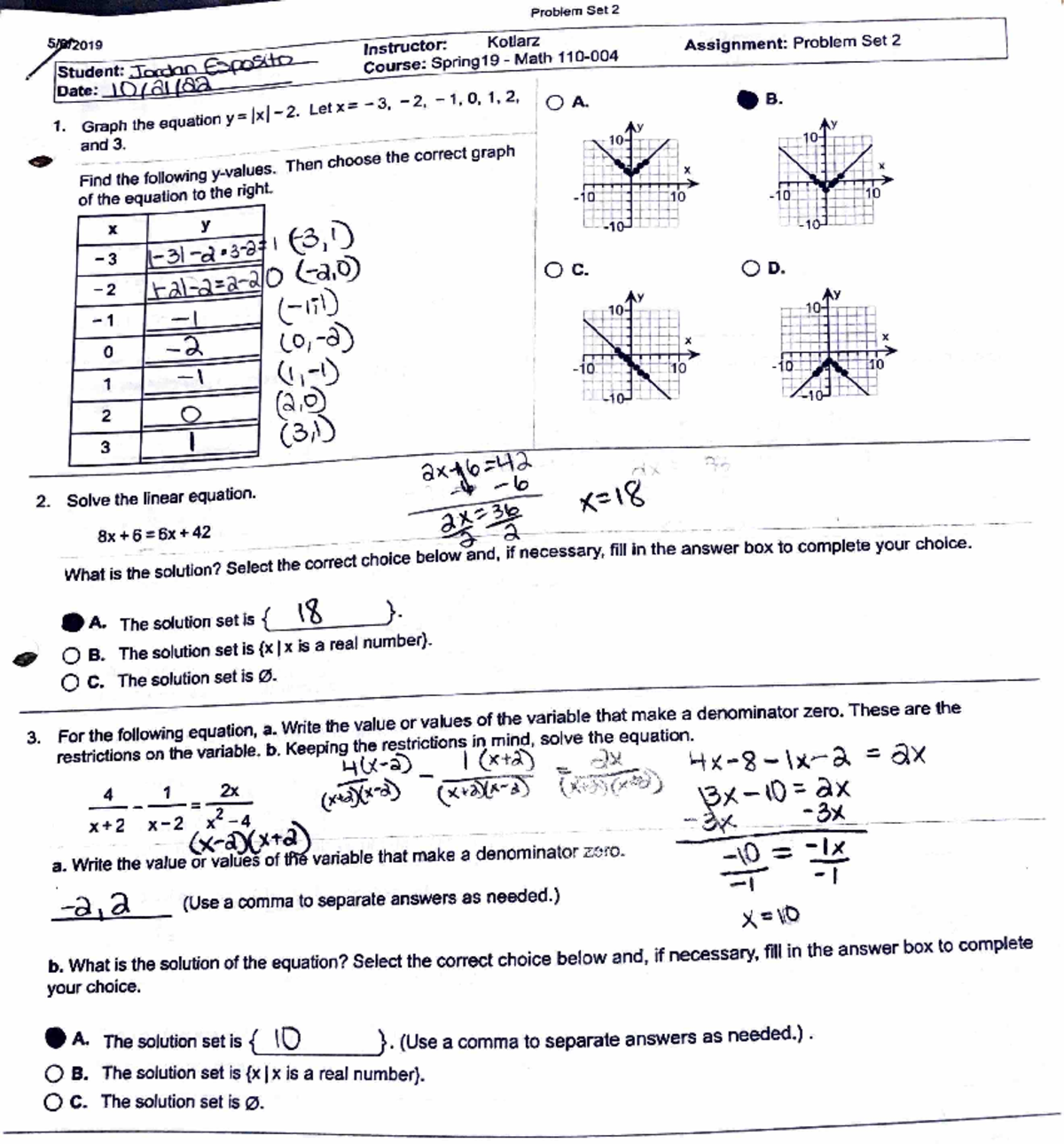 Practice test 2 - MAT 110 - Studocu