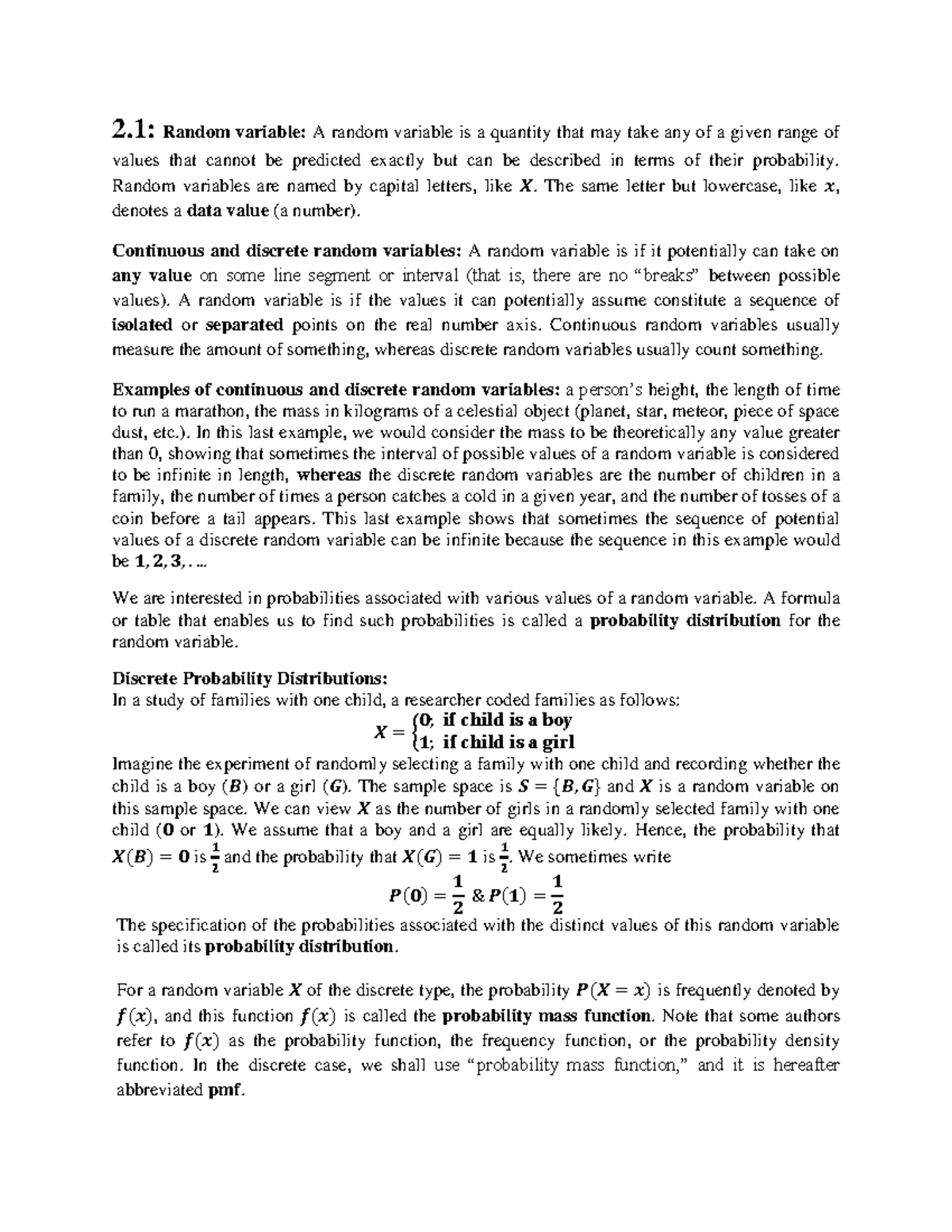 P6 HTZ-2 - Class lecture not of Probability and statistic - 2: Random ...