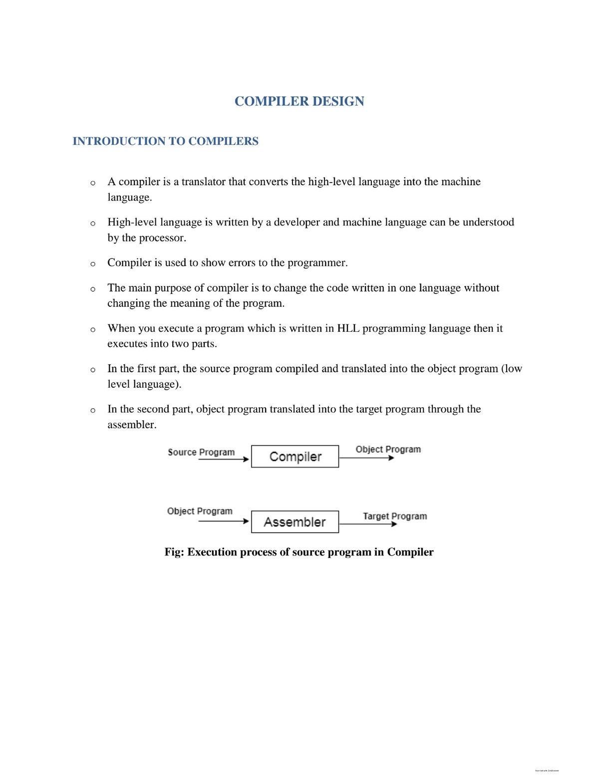 Compiler Design Unit 1 Notes PART 1 - Theory Of Computation & Formal ...