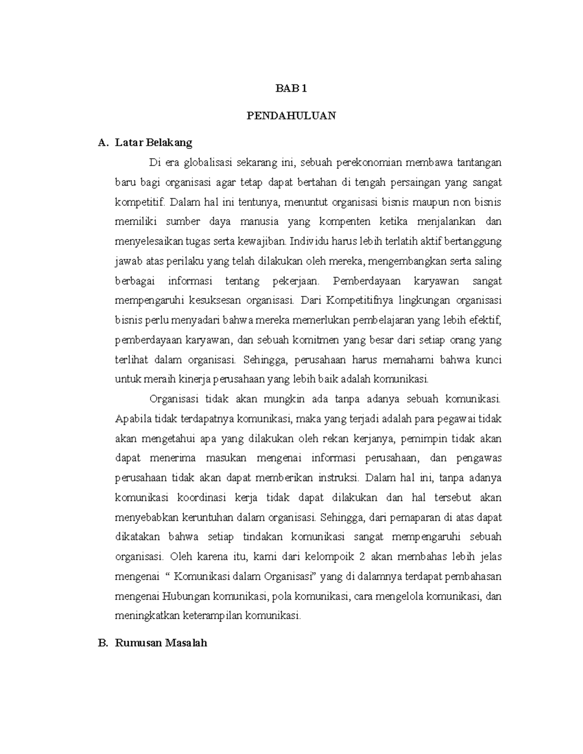 Bab 2 Pembahasan Komunikasi Bisnis Studocu