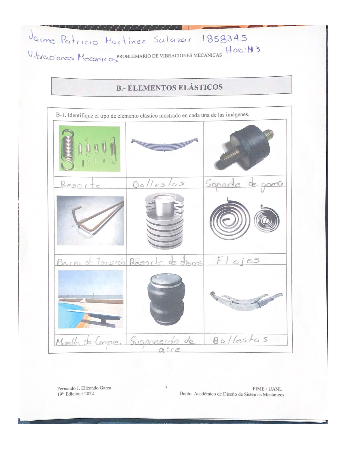 Problemas B Vibraciones Mecanicas FIME - Studocu