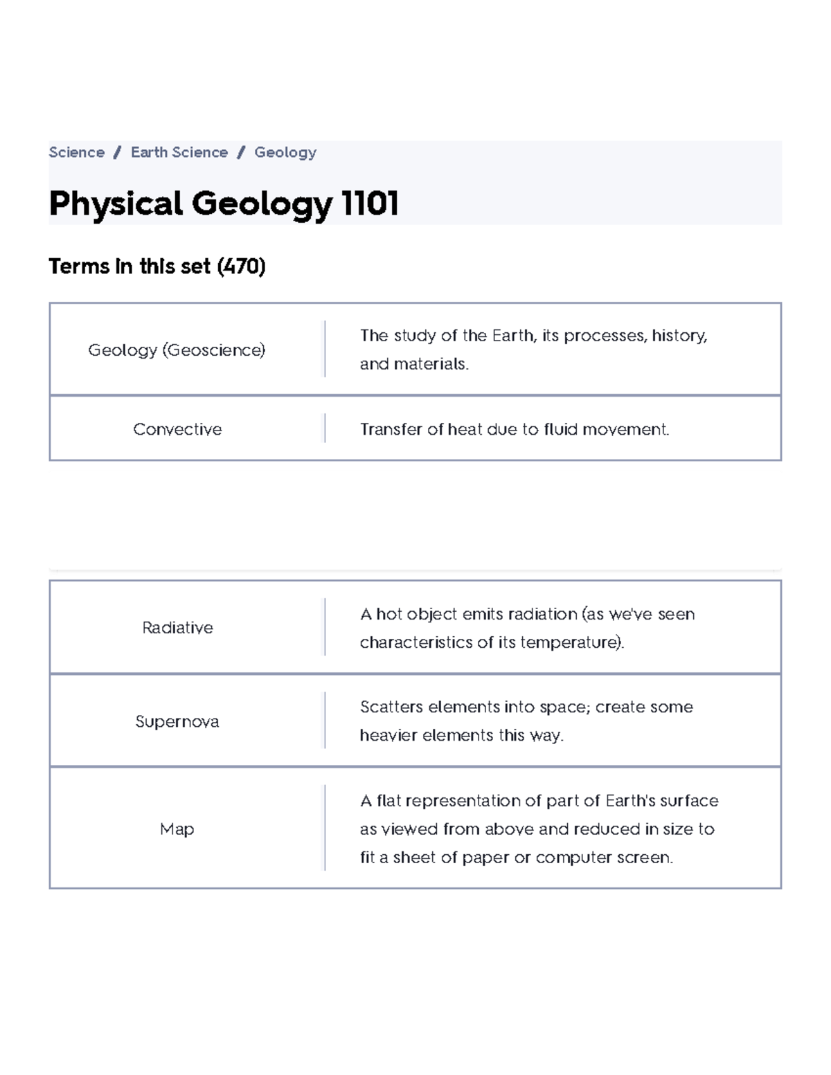 Physical Geology 1101 Flashcards Quizlet - Physical Geology 1101 ...