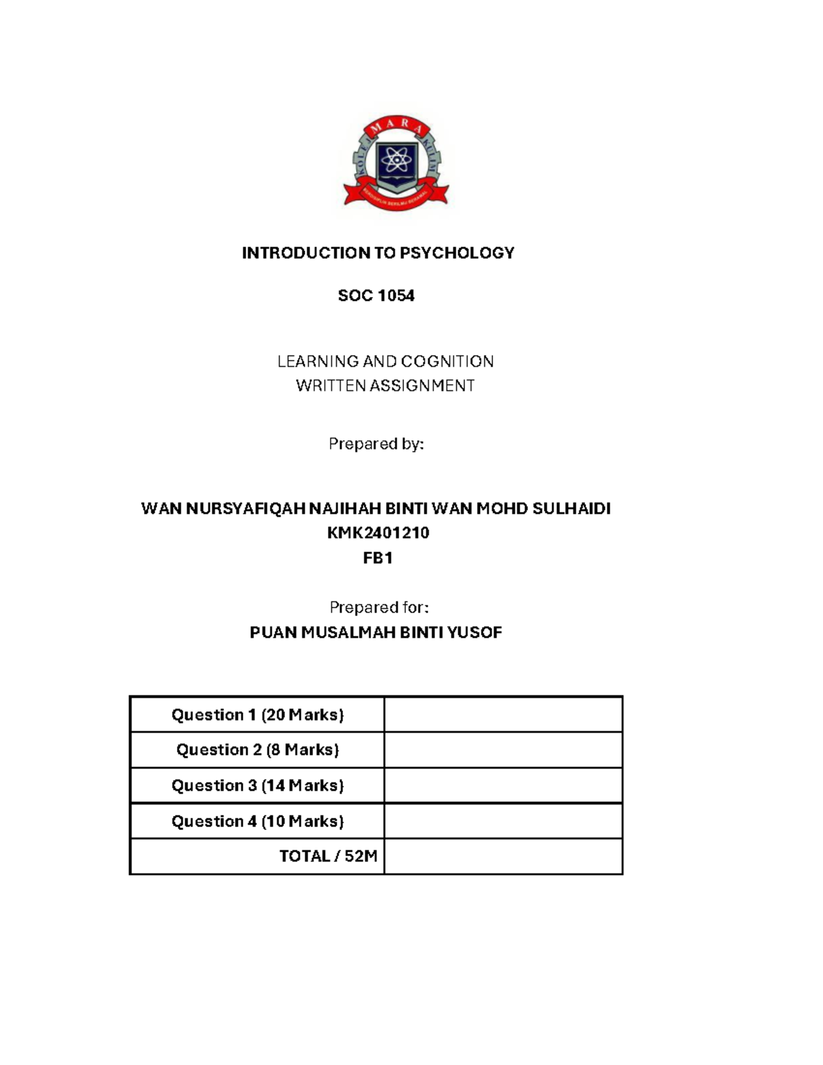 learning-and-cognition-assignment-introduction-to-psychology-soc-1054