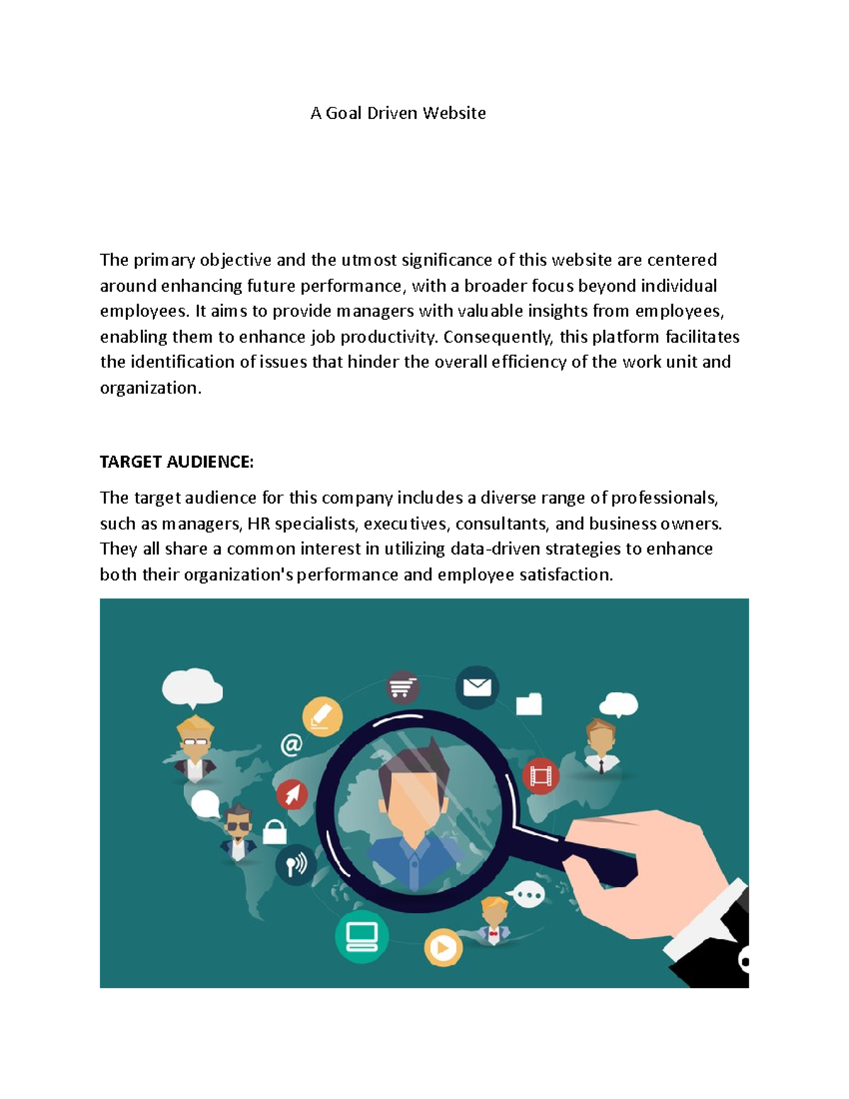 A Goal Driven site PART1 A Goal Driven site The primary