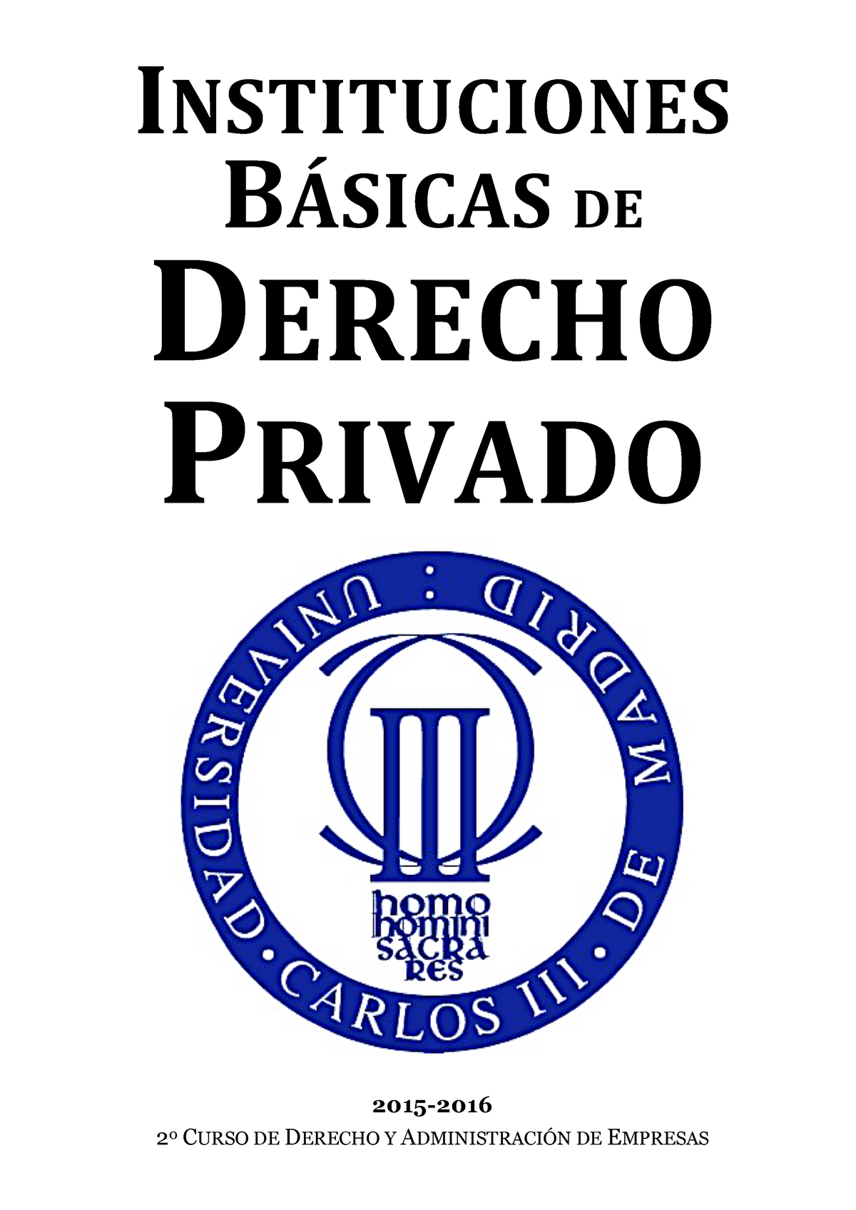 Apuntes Derecho Civil - INSTITUCIONES BÁSICAS DE DERECHO PRIVADO 2015 ...