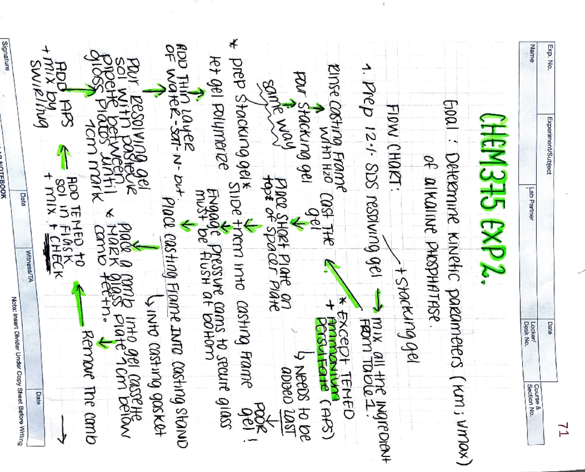 Appendix A lab2 - Lab prelab biochem 2 - \ Ex p. No. 1 Experiment ...