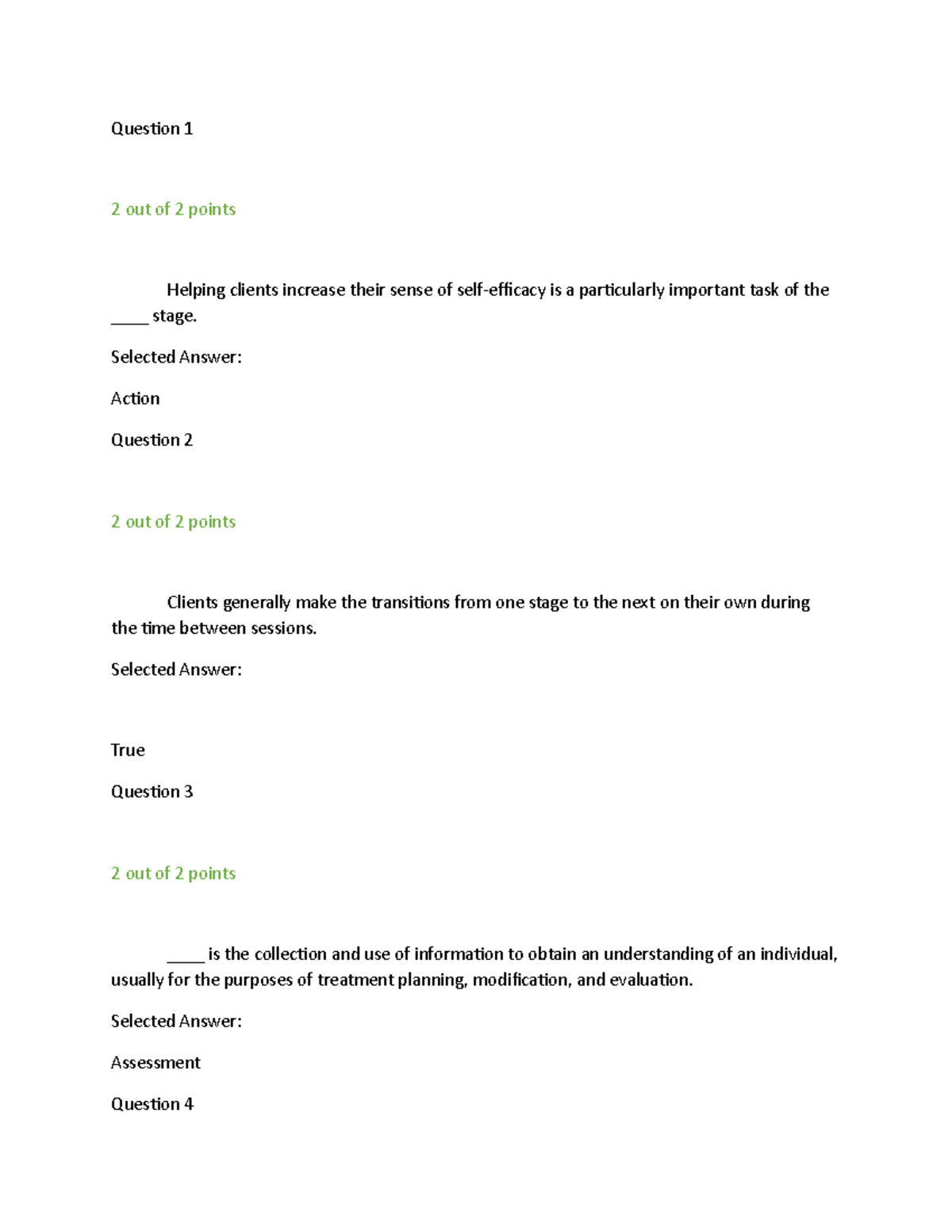 306 Exam - Final exam materials - Question 1 2 out of 2 points Helping ...