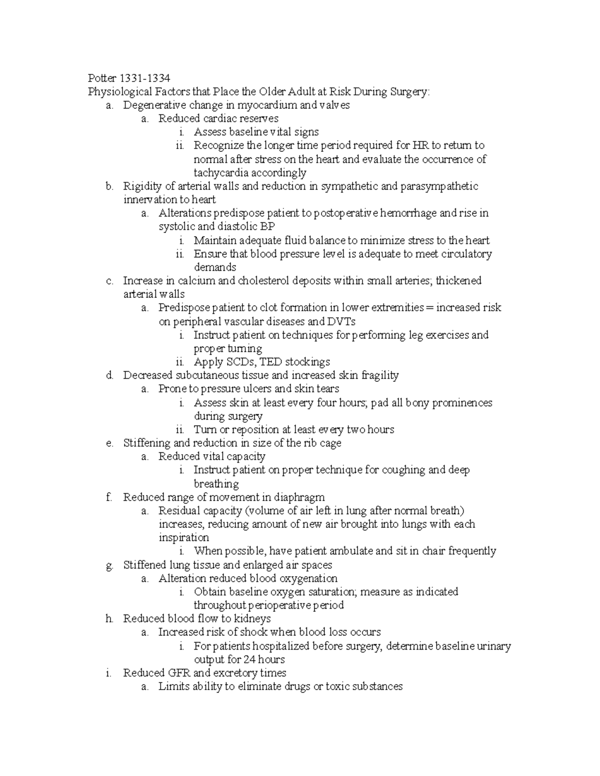 Potter 1331-1334 - Page Summary for Quiz Review - Potter Physiological ...