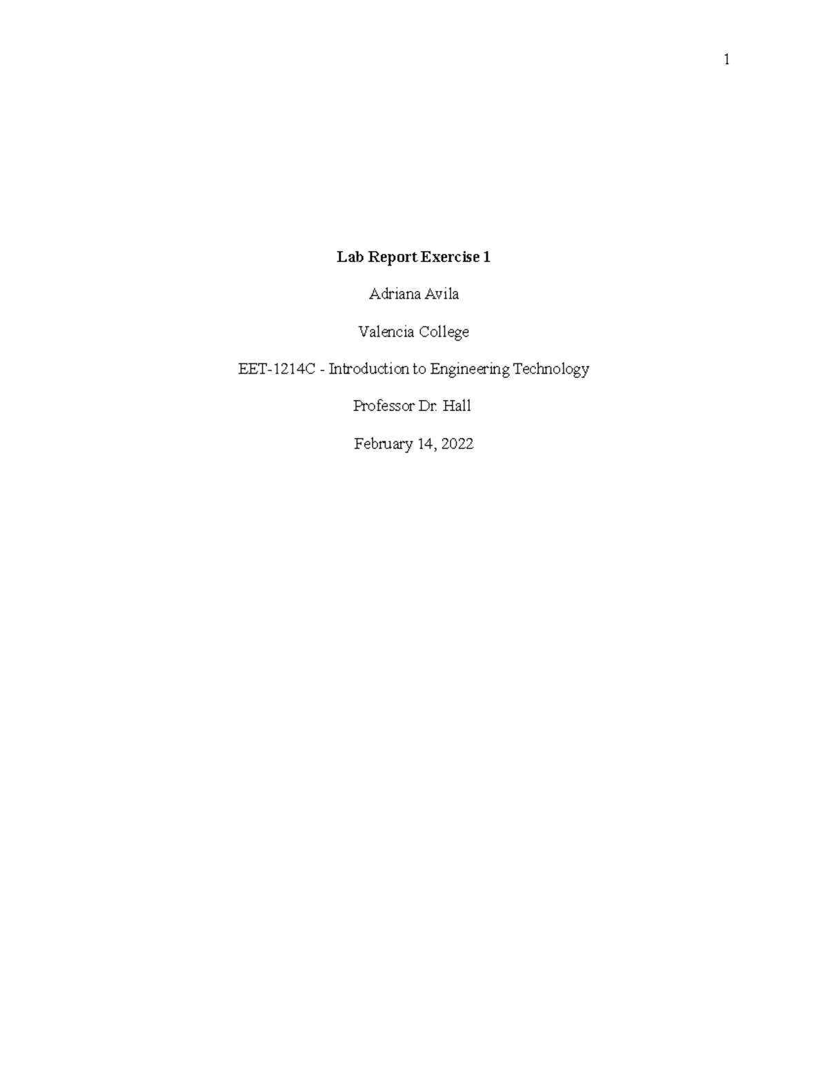 Lab Report Exercise 1 for basic digital circuit - Lab Report Exercise 1 ...