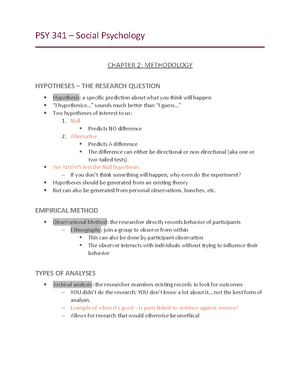 Chapter 7: Attitudes - PSY 341 – Social Psychology CHAPTER 7: ATTITUDES ...