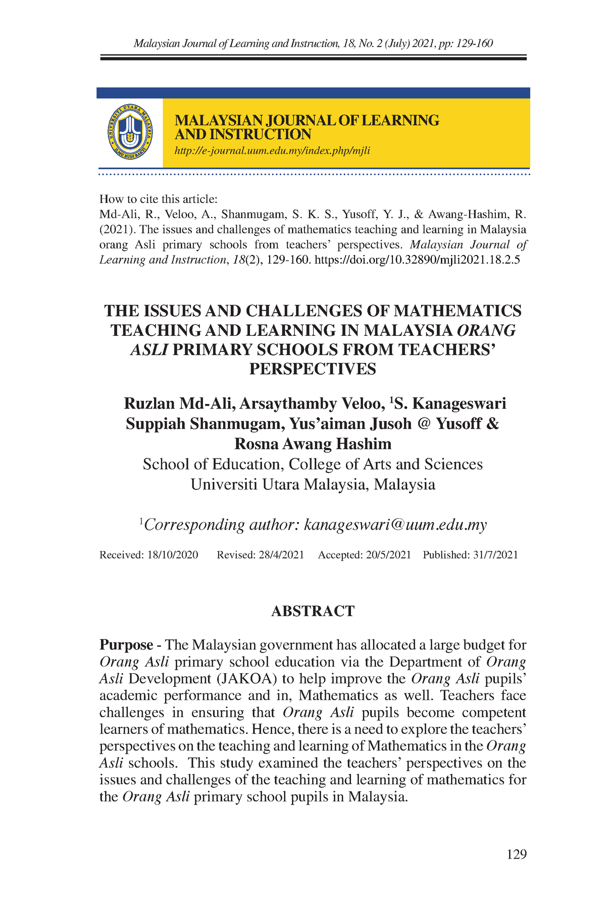 research proposal university malaya