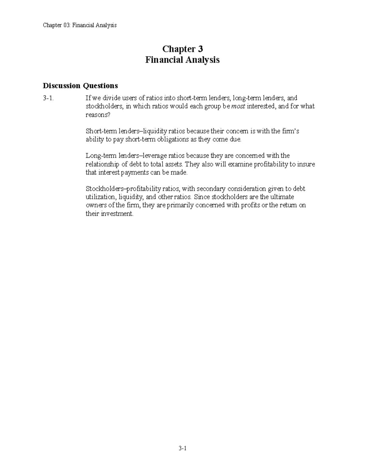 Pdfslide - I want to get test bank on CVP analysis chapter - Chapter 3 ...
