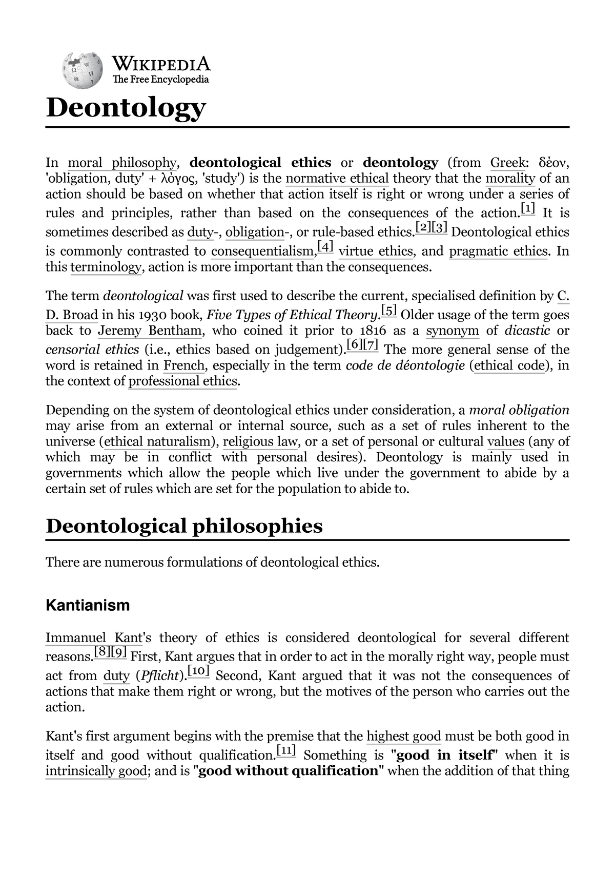 Deontology - Deontology In Moral Philosophy, Deontological Ethics Or ...