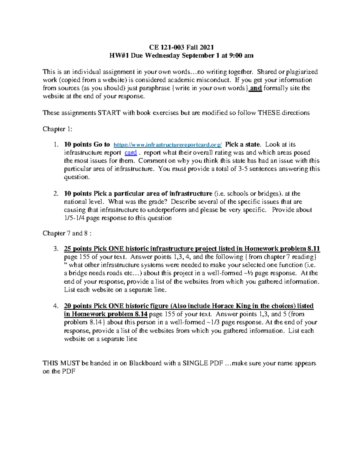HW#1 Fall 2021 121-003 - Structural Engineering aspect of Introduction ...