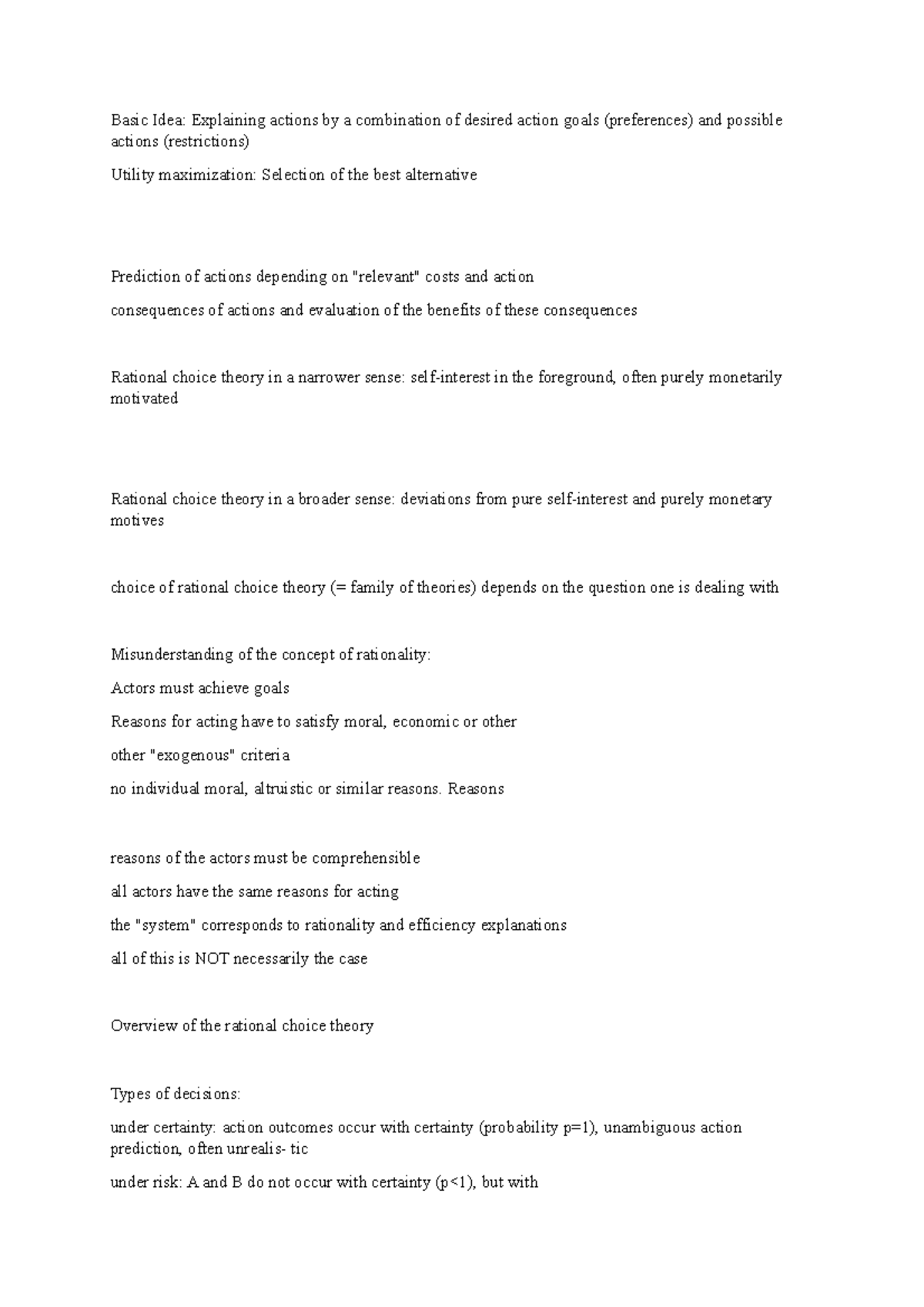 Basic Idea - Sociology, 1st semester courses - Basic Idea: Explaining ...