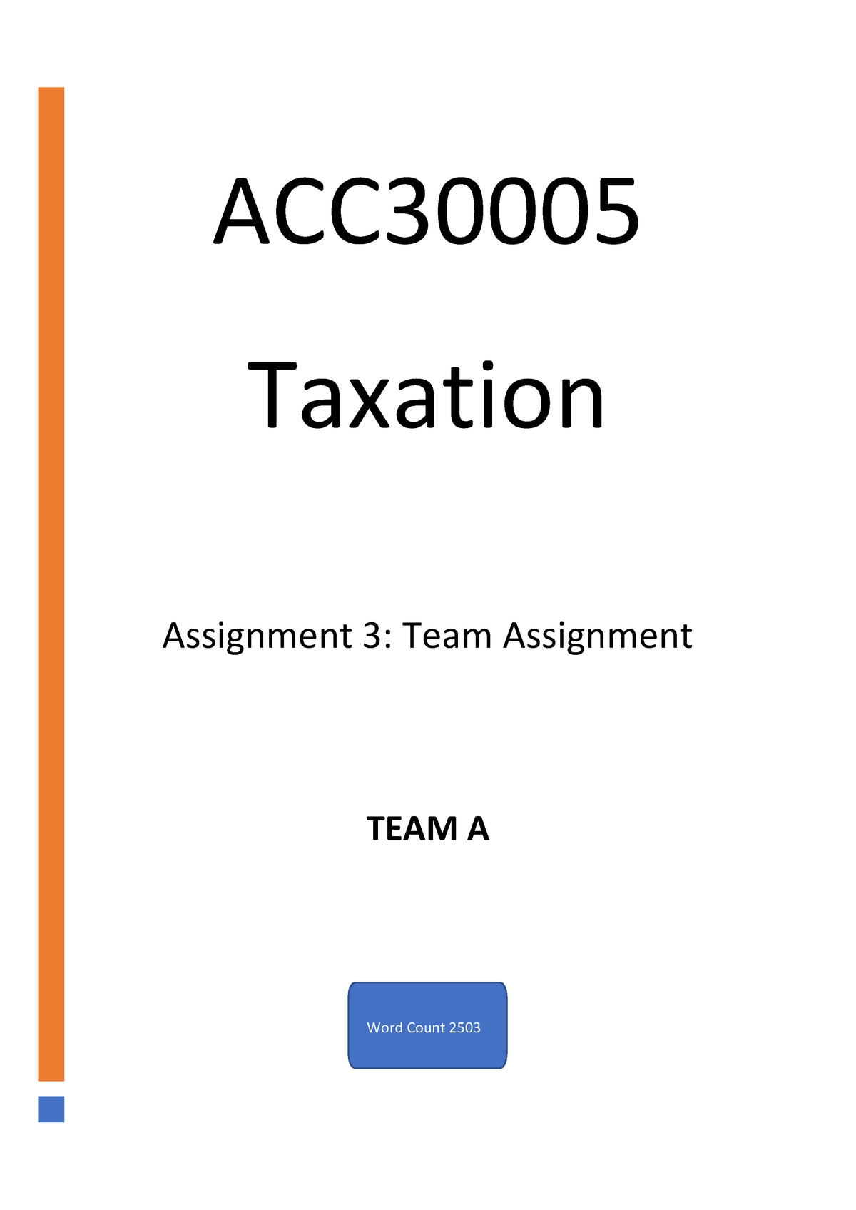 assignment topics for taxation