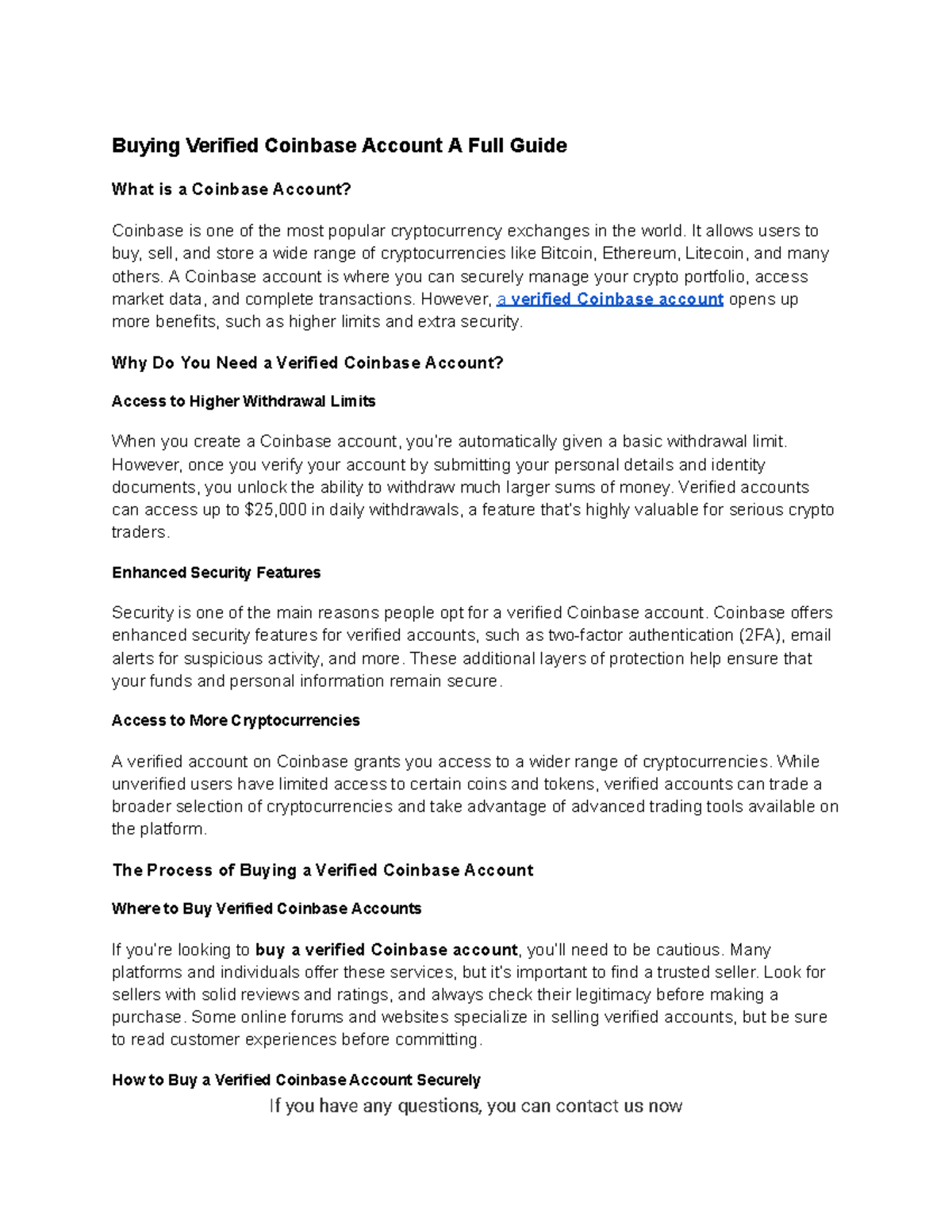 Buying Verified Coinbase Account A Full Guide - It allows users to buy ...